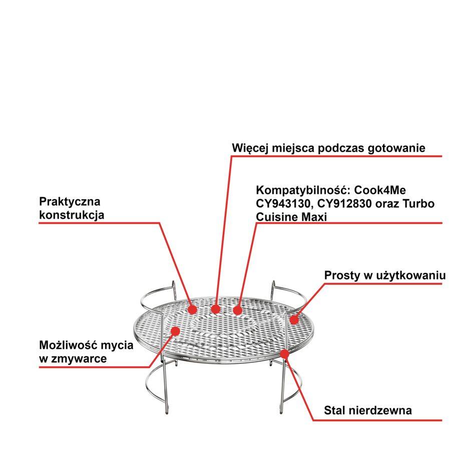 Ruszt 2w1 separator do Multicookera Cook4Me rozdzielacz dwa poziomy stal