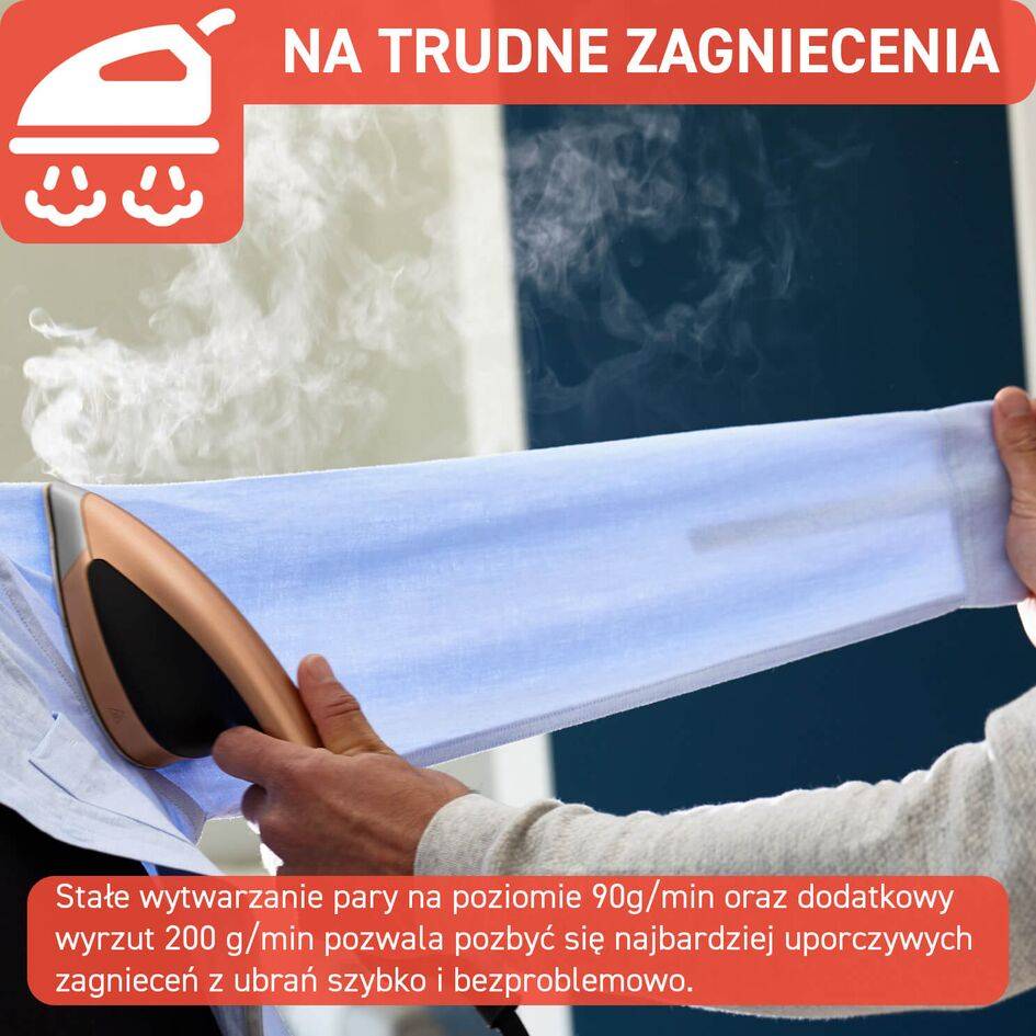 Tefal Ixeo Power, stacja do prasowania, mocna, prasowanie w pionie, lekka