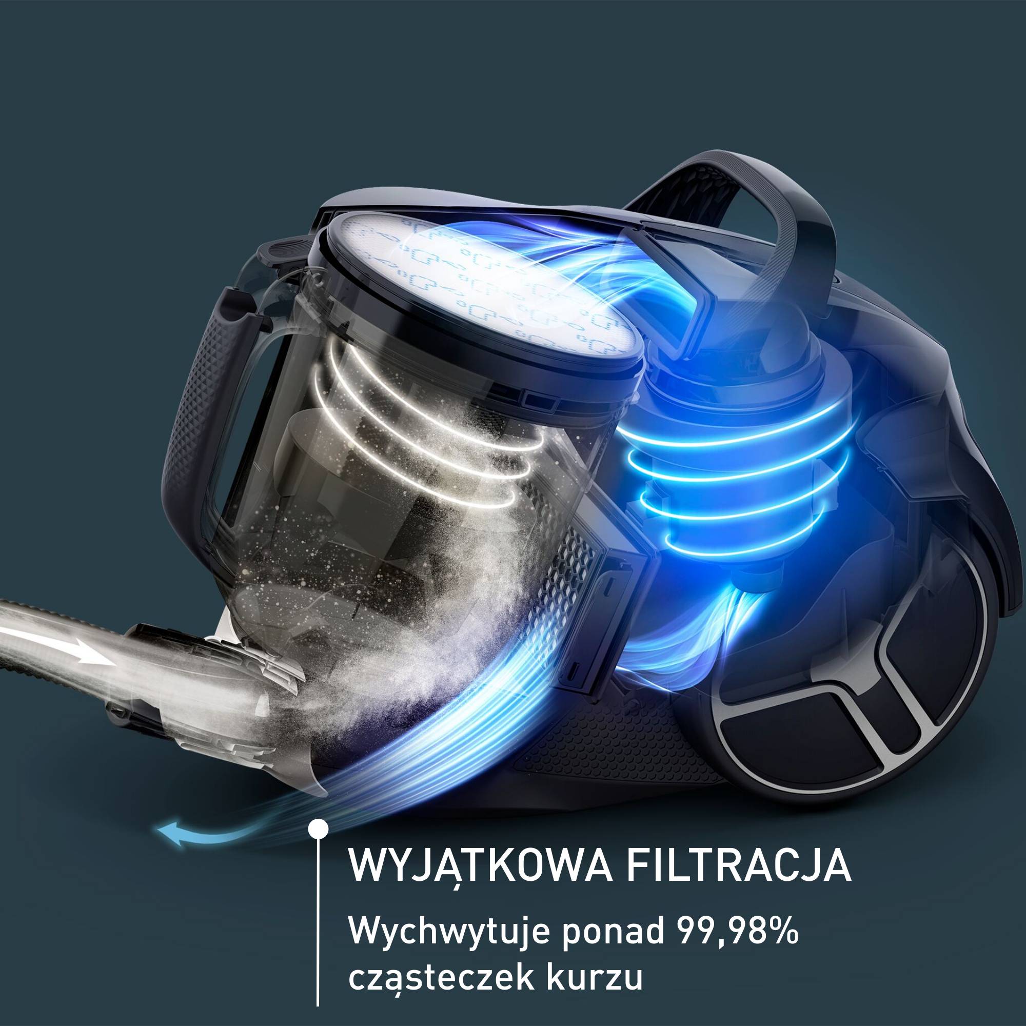 Tefal Compact Power XXL, odkurzacz bezworkowy, 750W, 3-stopniowa filtracja, 2,5 l