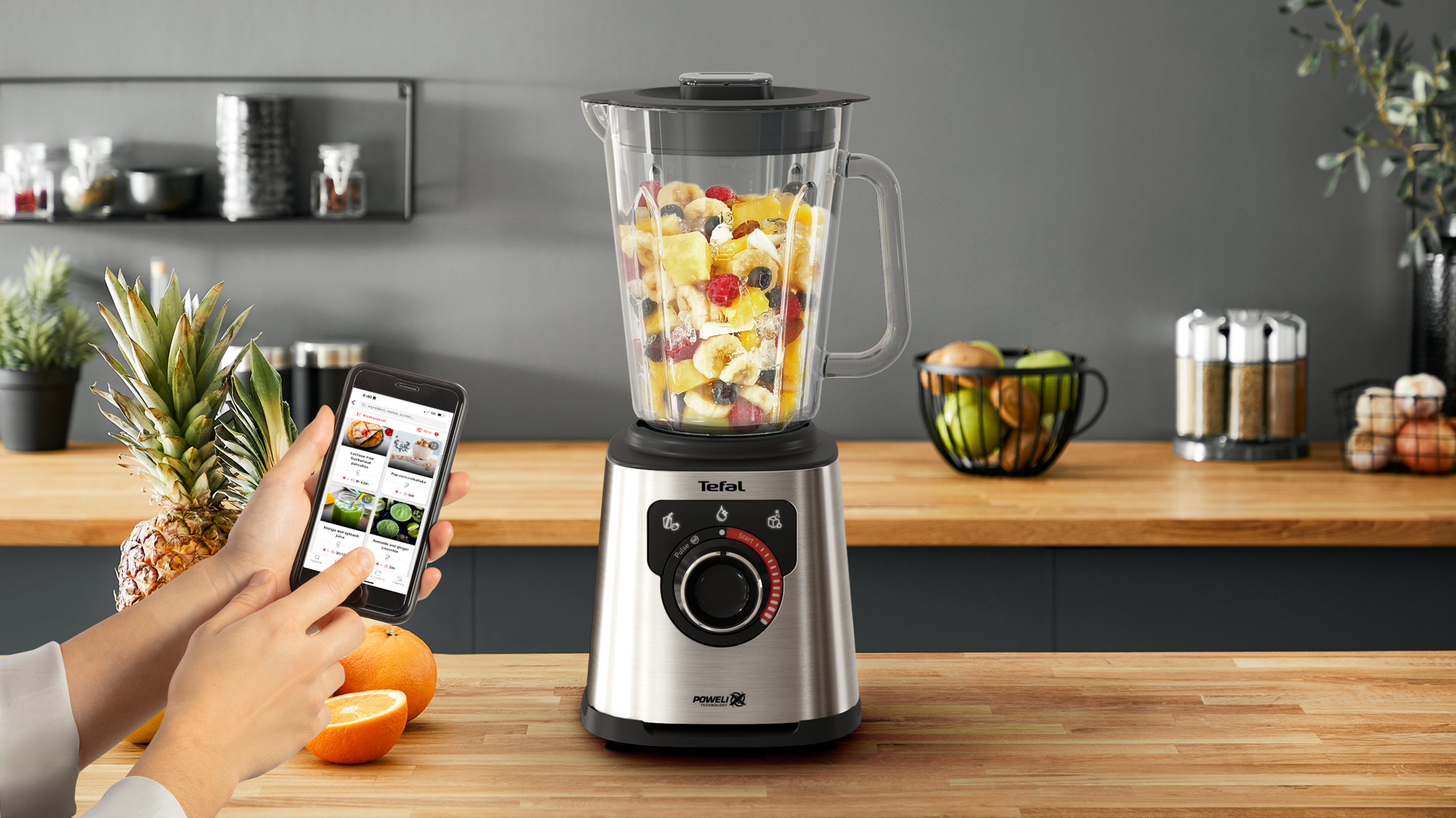 Blender kielichowy, Perfectmix+ BL871D, 1200W, automatyczne czyszczenie