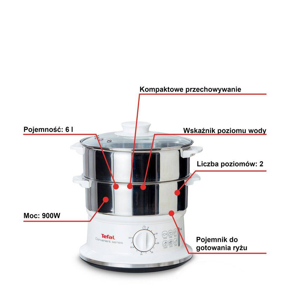 Parowar, Convenient Inox VC1451, 2 poziomy, stal nierdzewna