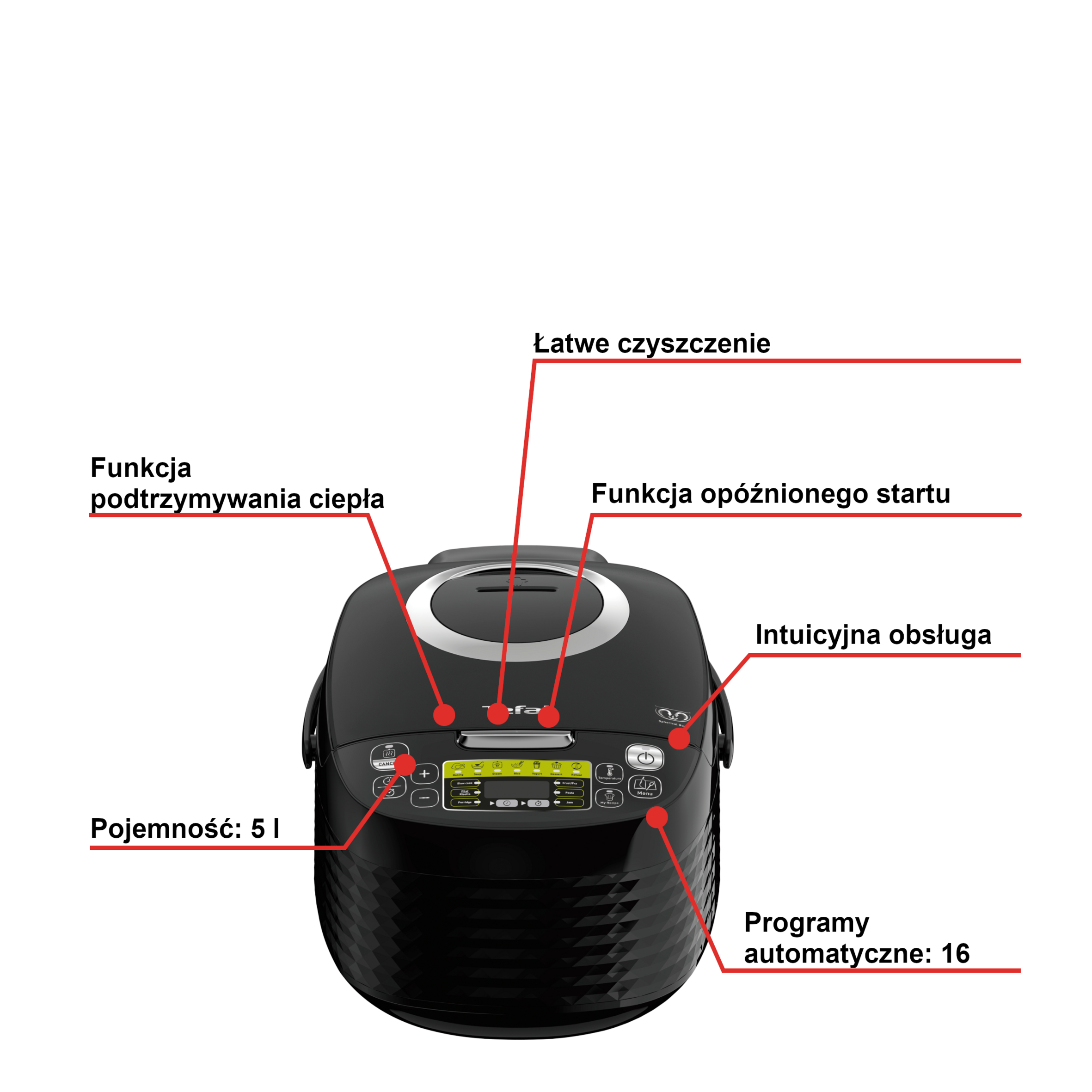 Multicooker TEFAL SPHERICOOK RK745800 16w1