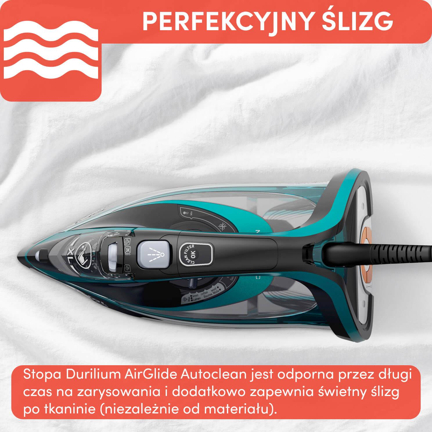 Tefal Ultimate Pure, żelazko parowe, mocne, automatyczne wyłączanie, system antywapienny