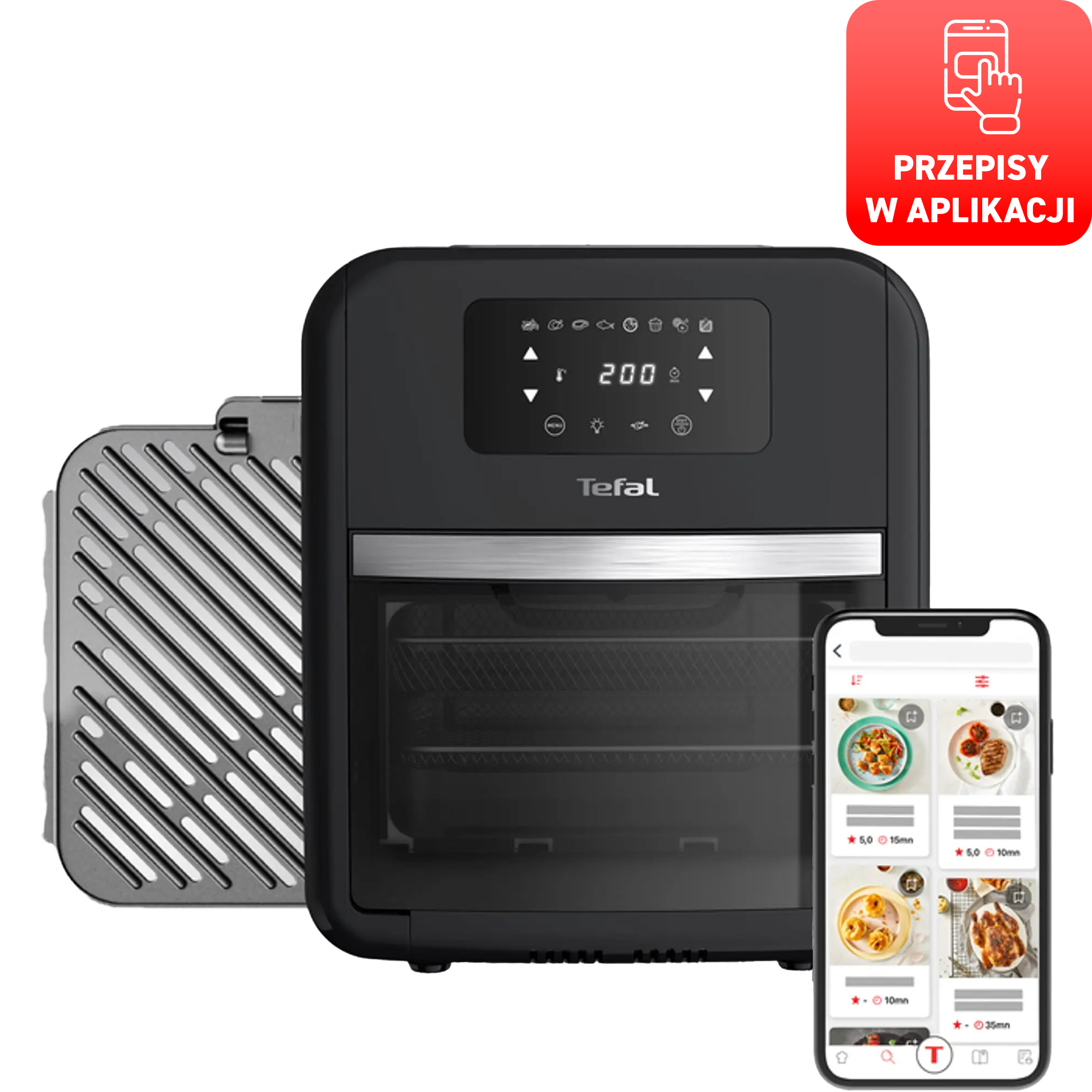 Frytkownica beztłuszczowa Tefal Easy Fry Oven&Grill FW5018, 3w1, pojemność 11 l