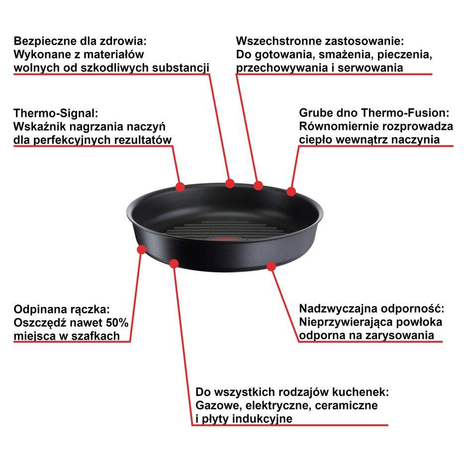 Patelnia grillowa TEFAL INGENIO UNLIMITED 26 cm