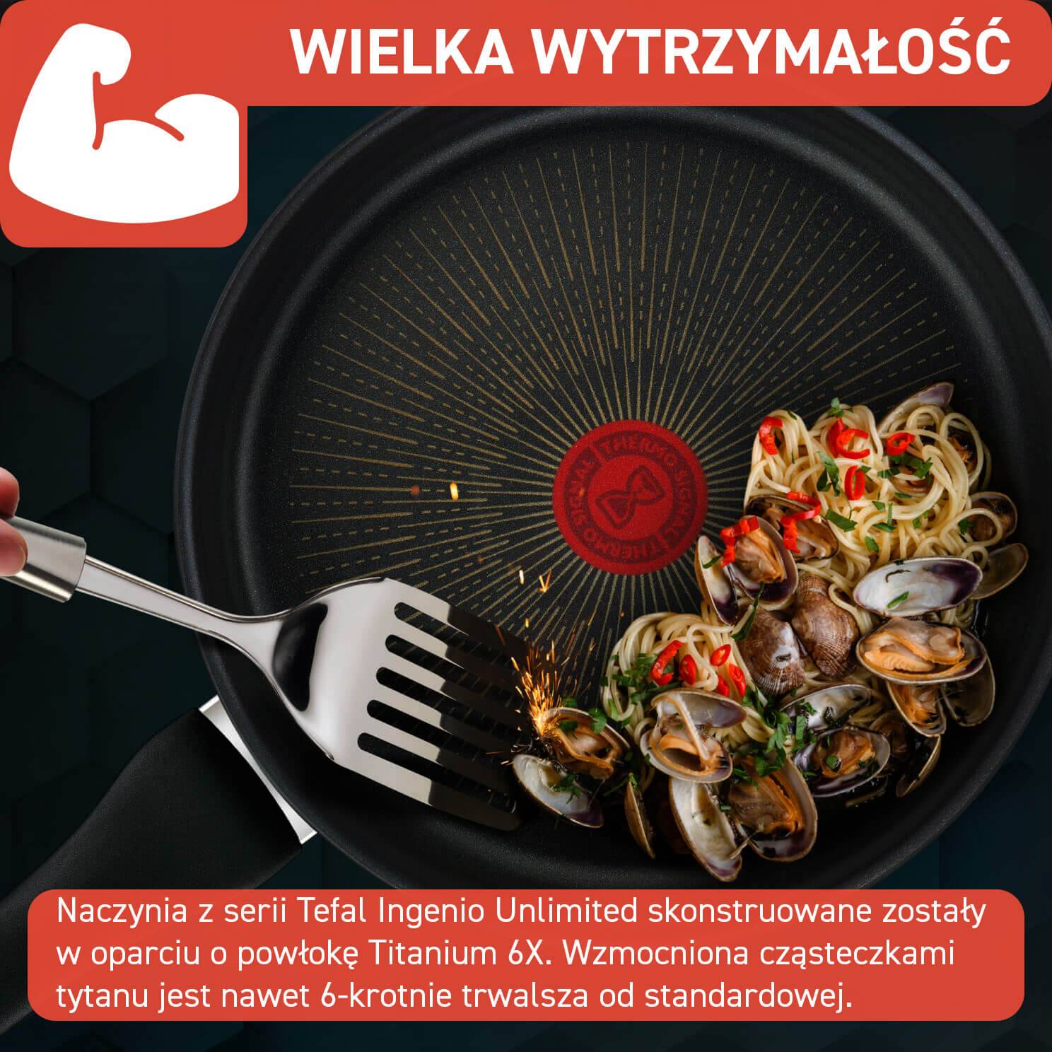 Zestaw patelni i garnków TEFAL INGENIO UNLIMITED - 13 elementów