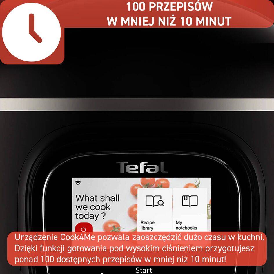Inteligentny multicooker TEFAL COOK4ME TOUCH WIFI CY9128