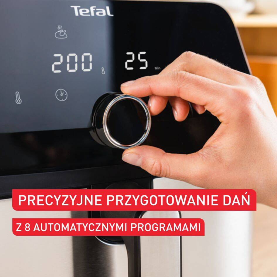 Frytkownica beztłuszczowa Easy Fry Mega, bardzo duża pojemność 7,5 L, 8 automatycznych programów