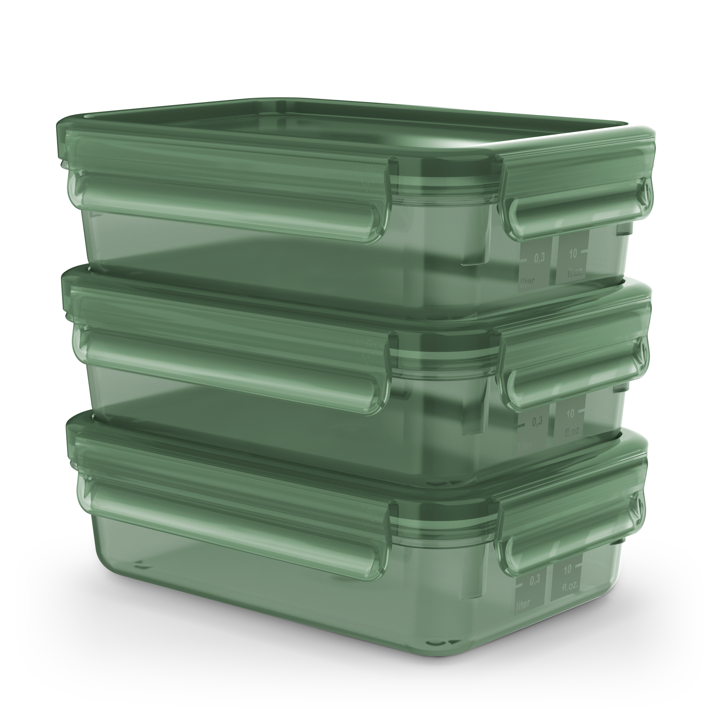 Zestaw pojemników lunchbox TEFAL MASTERSEAL ECO 0.8/0,8/0,8l