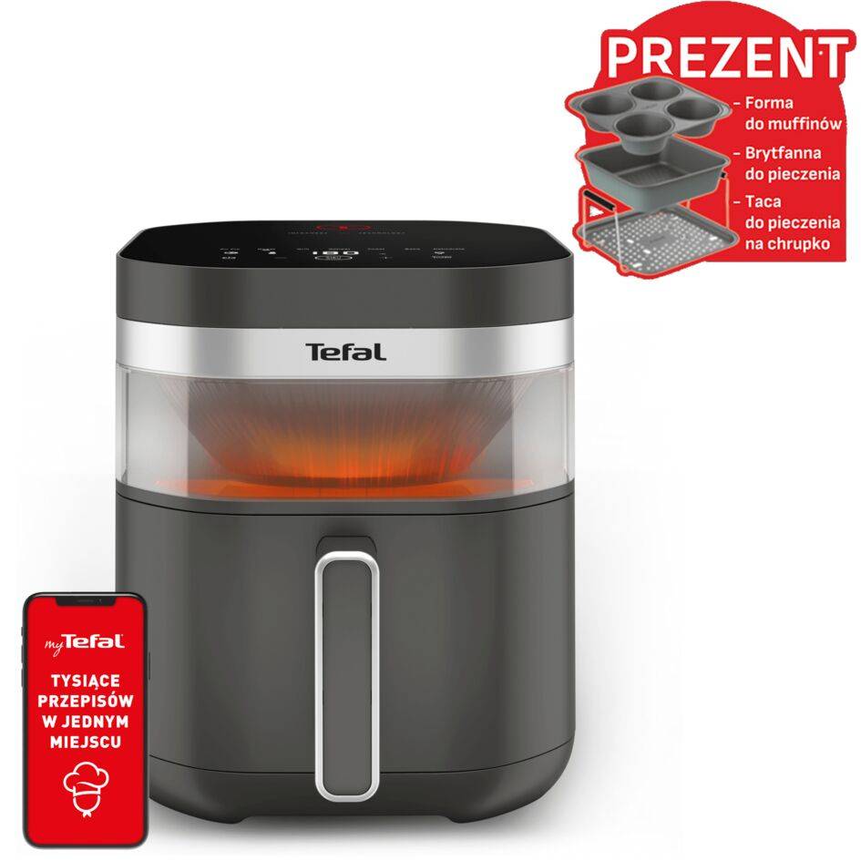 Frytkownica beztłuszczowa, Tefal Easy Fry Infrared EY832HE0, 7 L, technologia podczerwieni