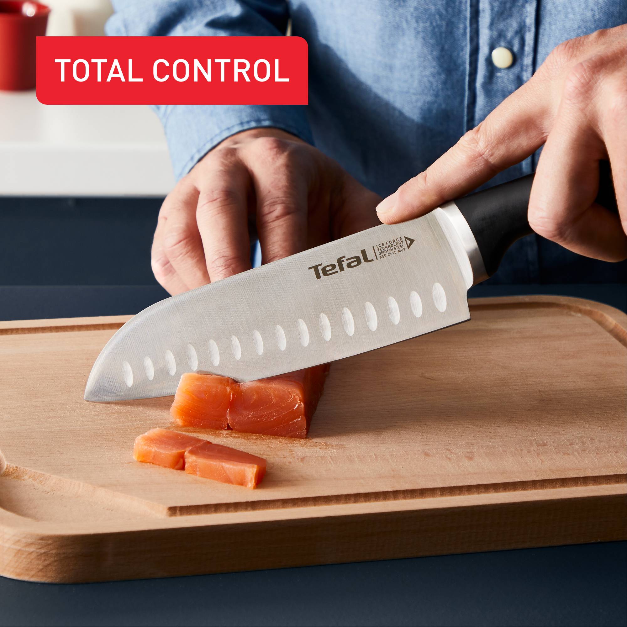 Nóż Santoku Tefal Ice Force 18cm