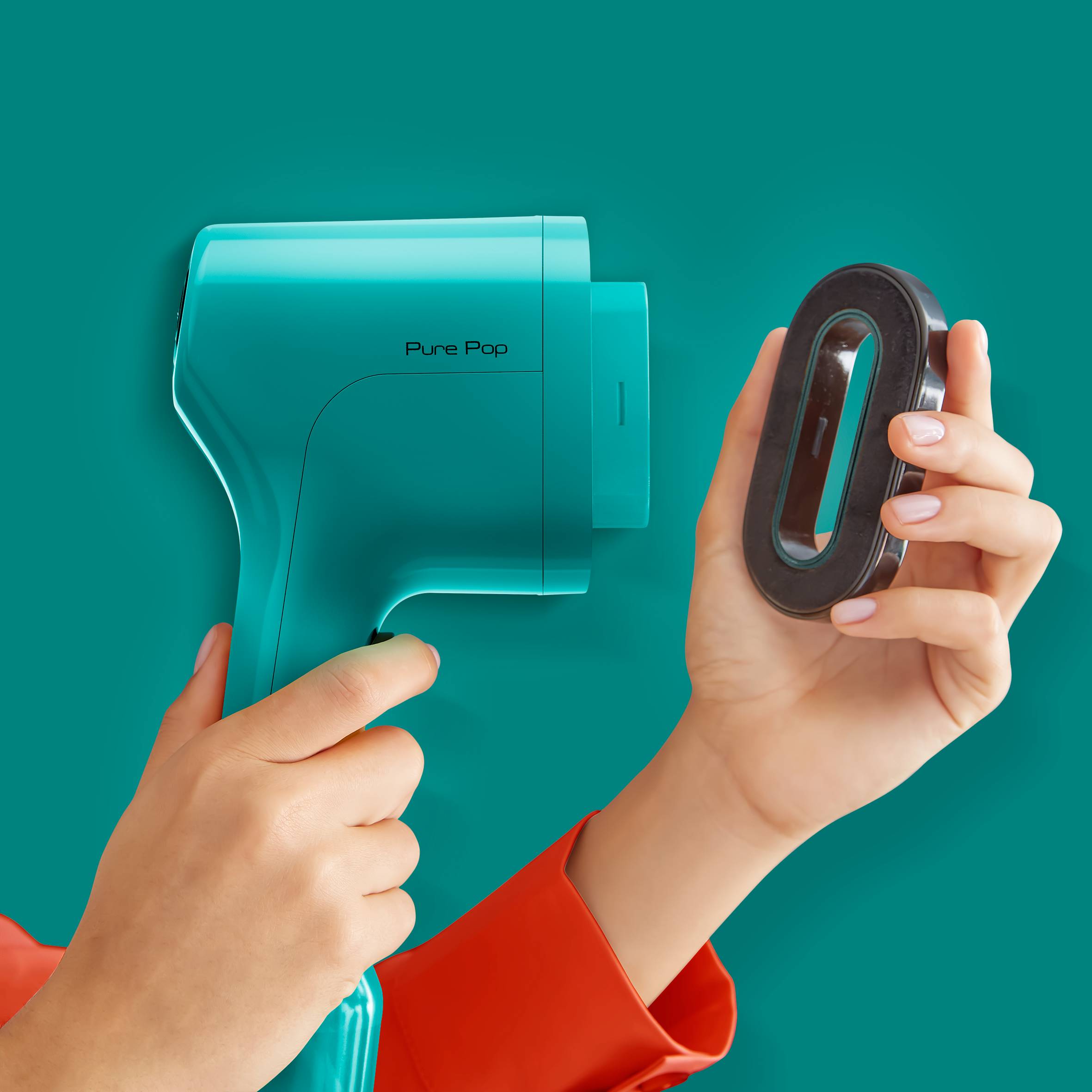 Parownica do ubrań, Tefal Pure Pop, kompaktowa, 1300 W, turkusowa