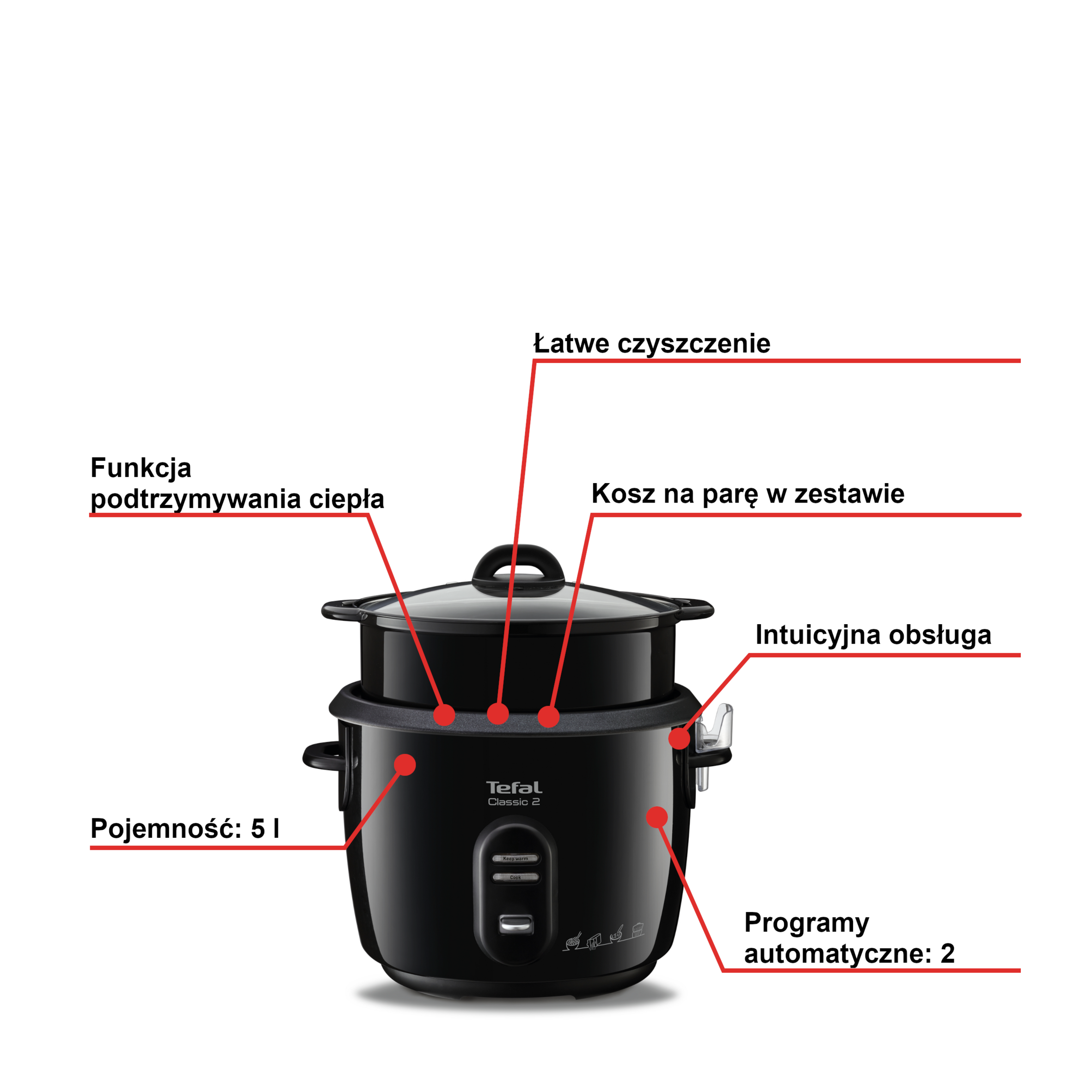 Multicooker ryżowar TEFAL CLASSIC 5l RK1038