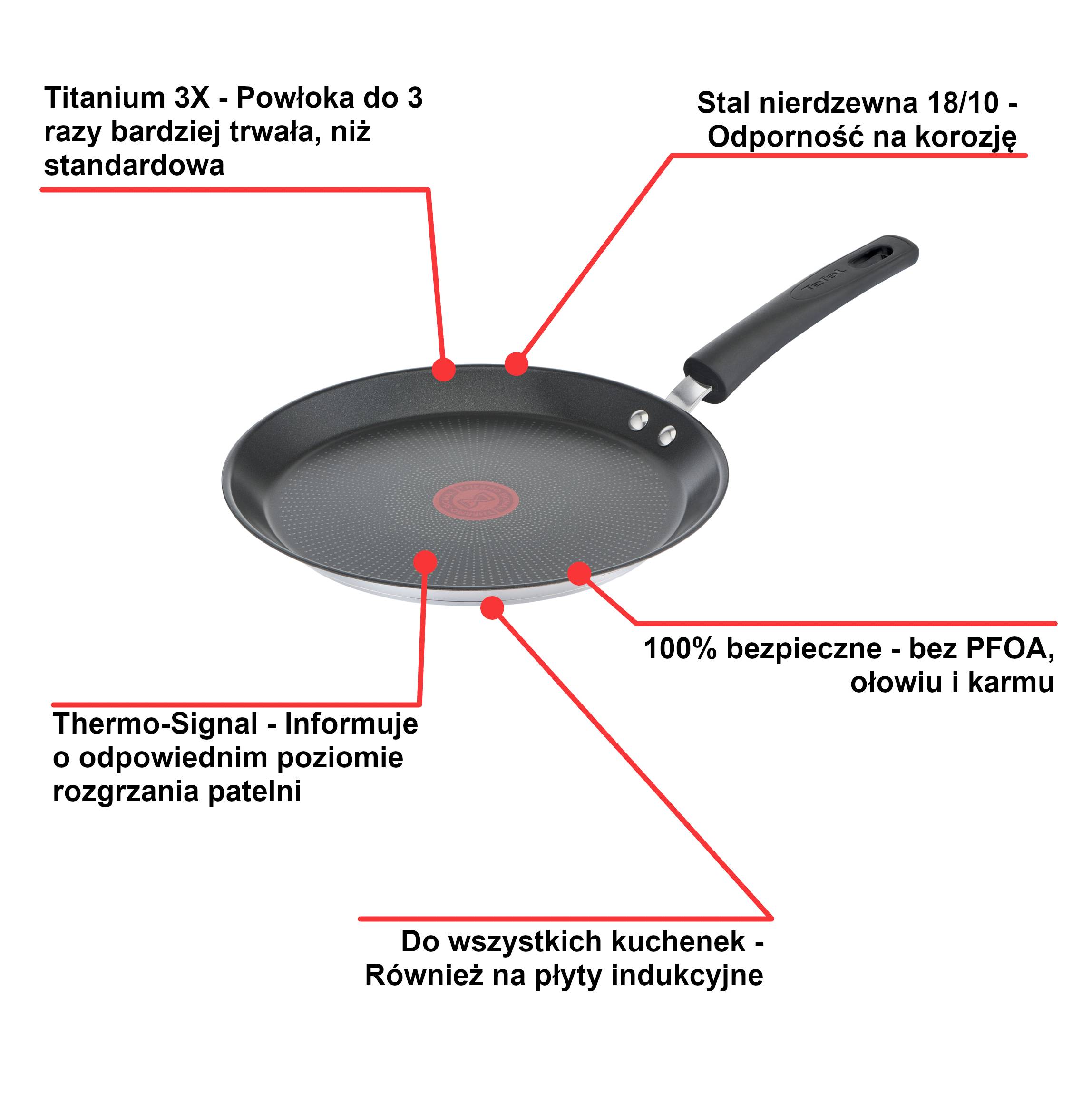 Patelnia naleśnikowa TEFAL EMOTION 25cm
