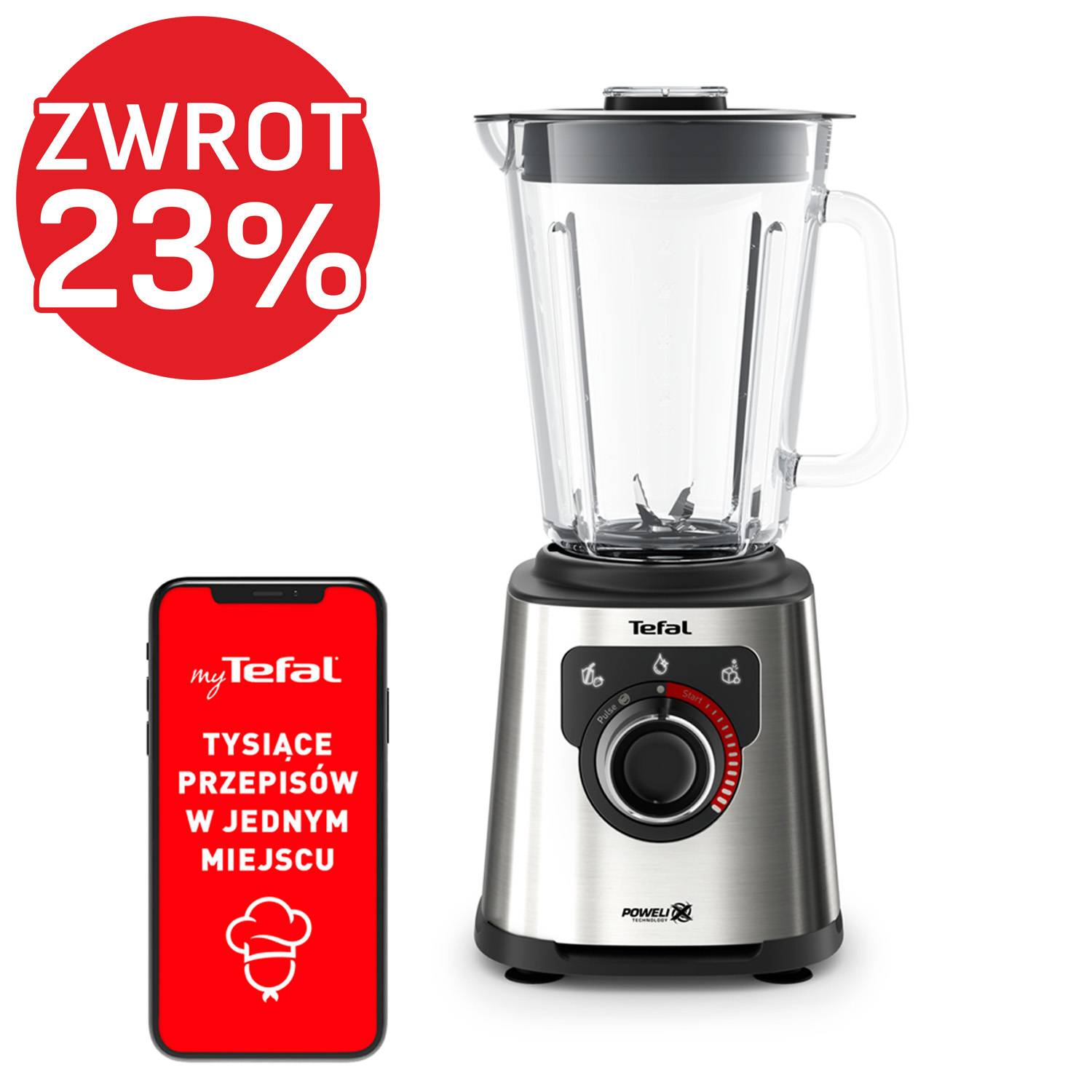Blender kielichowy, Perfectmix+ BL871D, 1200W, automatyczne czyszczenie