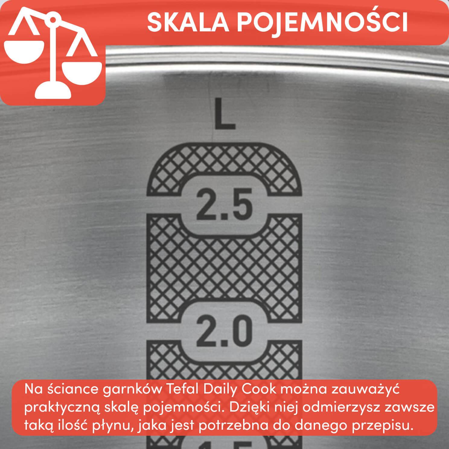 Garnek TEFAL DAILY COOK 20cm(3l)+pokrywka