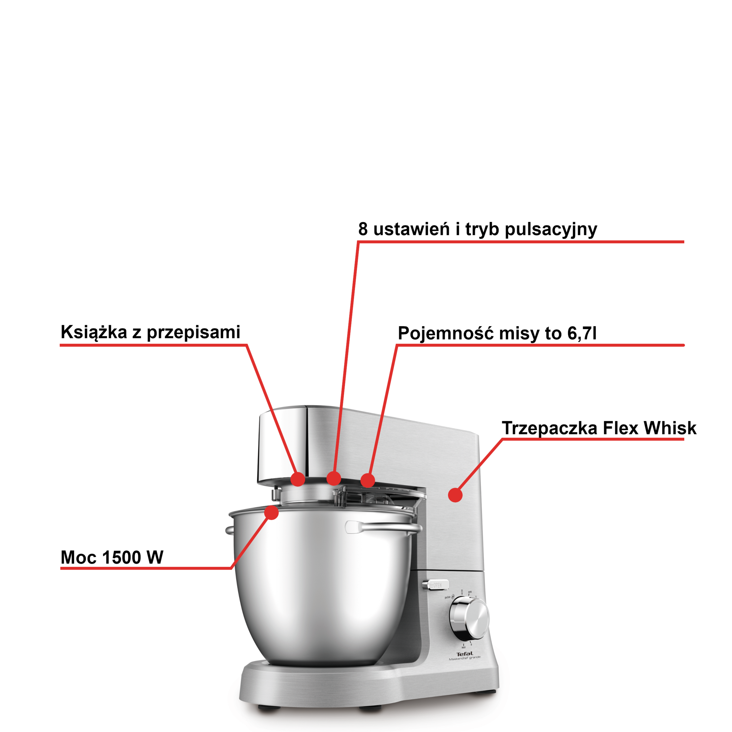 Robot planetarny TEFAL MASTERCHEF GRANDE KITCHEN QB813D38