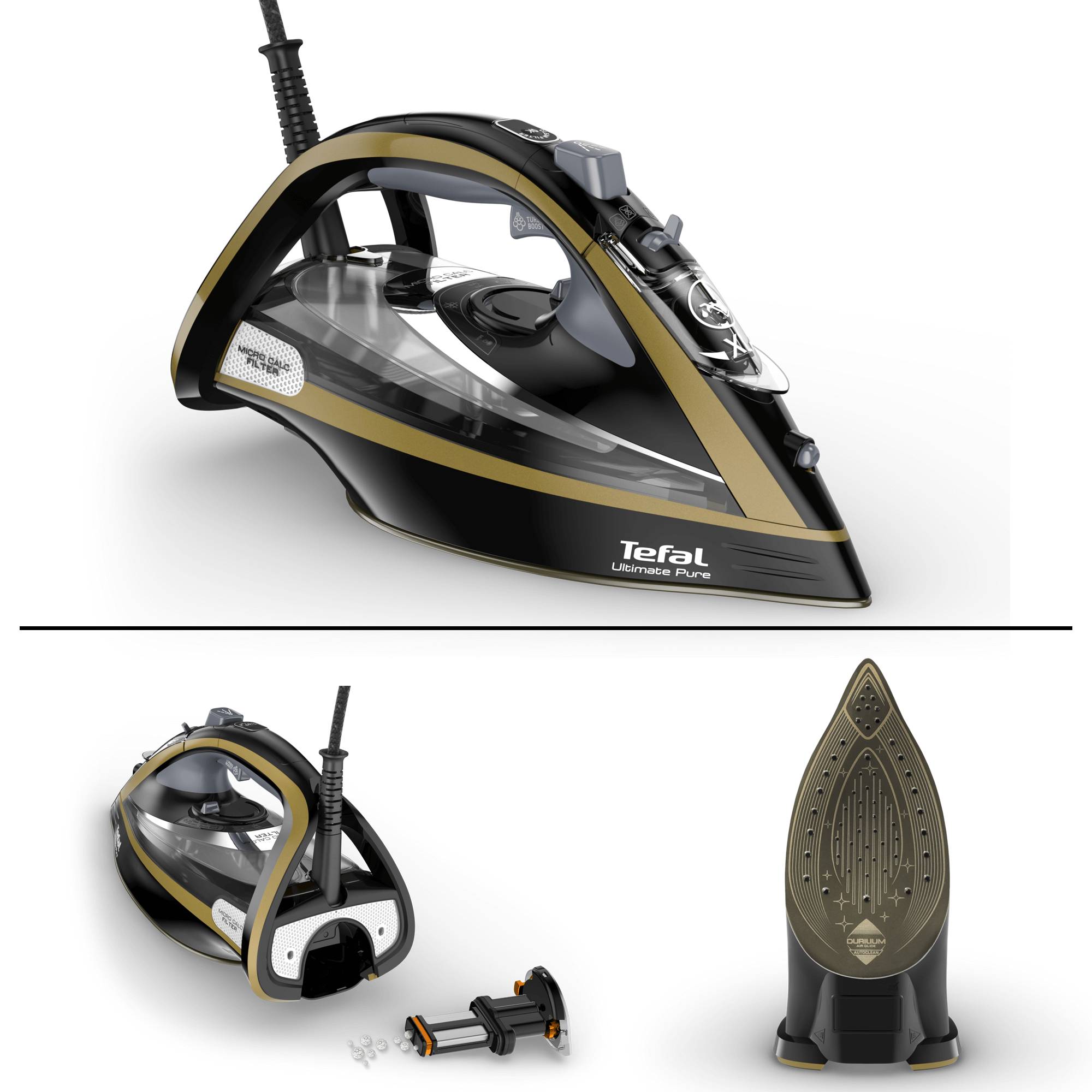 Tefal Ultimate Pure, żelazko parowe, mocne, automatyczne wyłączanie, ochrona ubrań