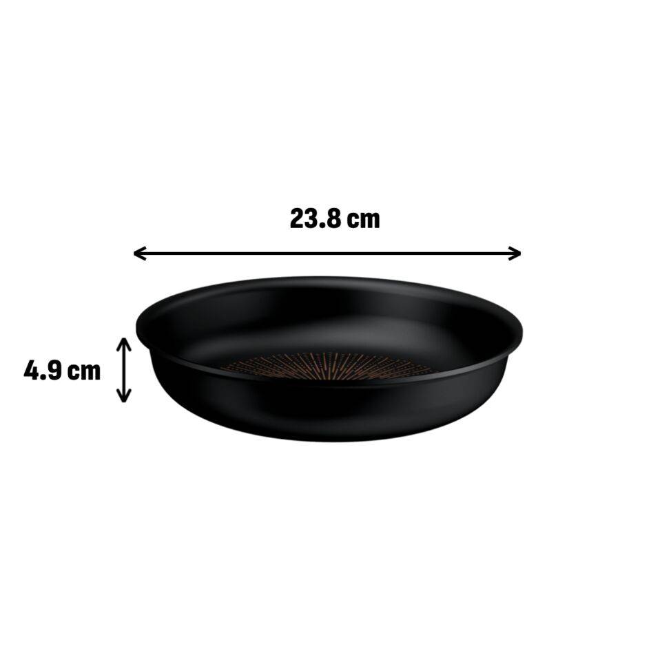 Patelnia Ingenio Excellence+ 22 cm, możliwość układania w stos, powłoka nieprzywierająca, kompatybilna z indukcją