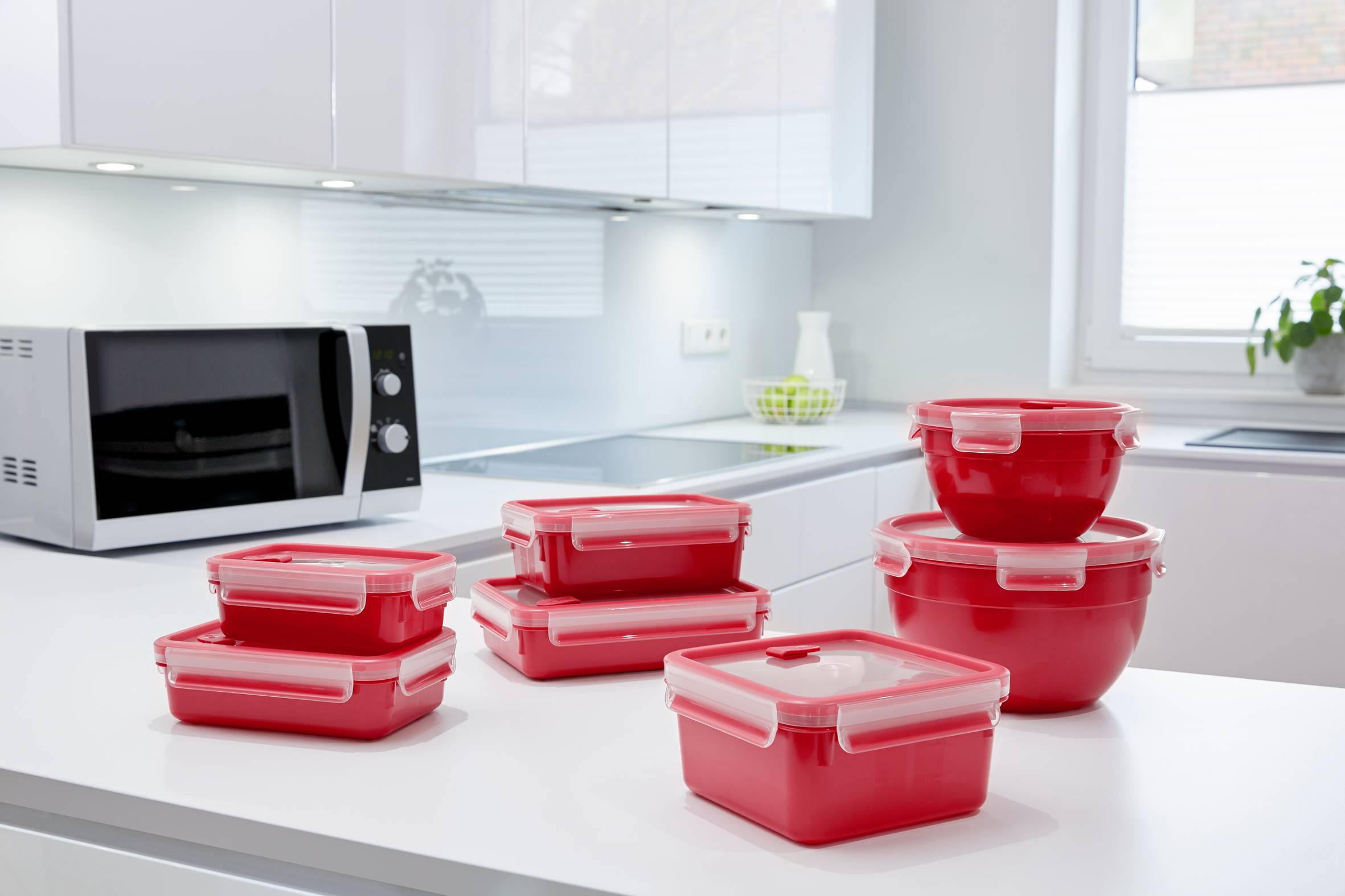 POJEMNIK CLIP&MICRO PROSTOKĄT Z POJEMNIKAMI 1.2L