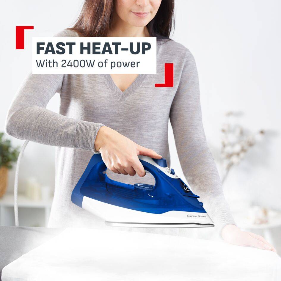 Tefal Express Steam, żelazko parowe, 2400 W, blokada kapania, duża pojemność
