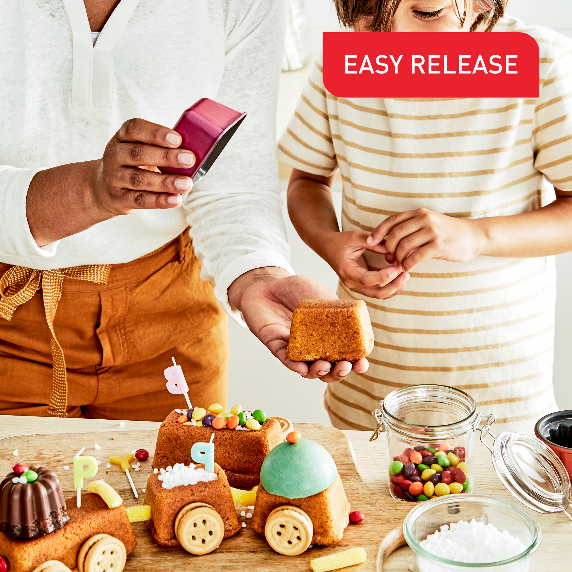 3 formy do pieczenia Creabake w formie skalistej wyspy, 7,5 cm