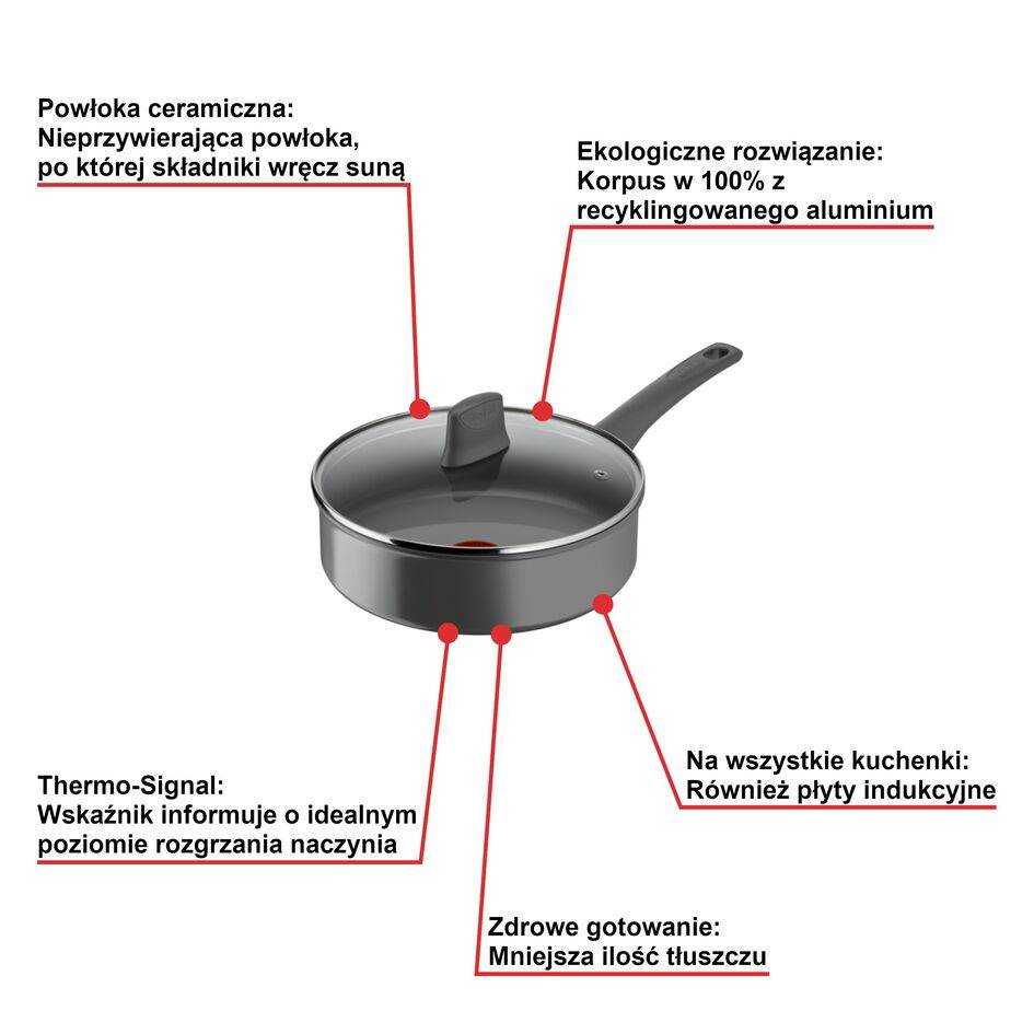 Patelnia głęboka Tefal Renewal 24cm