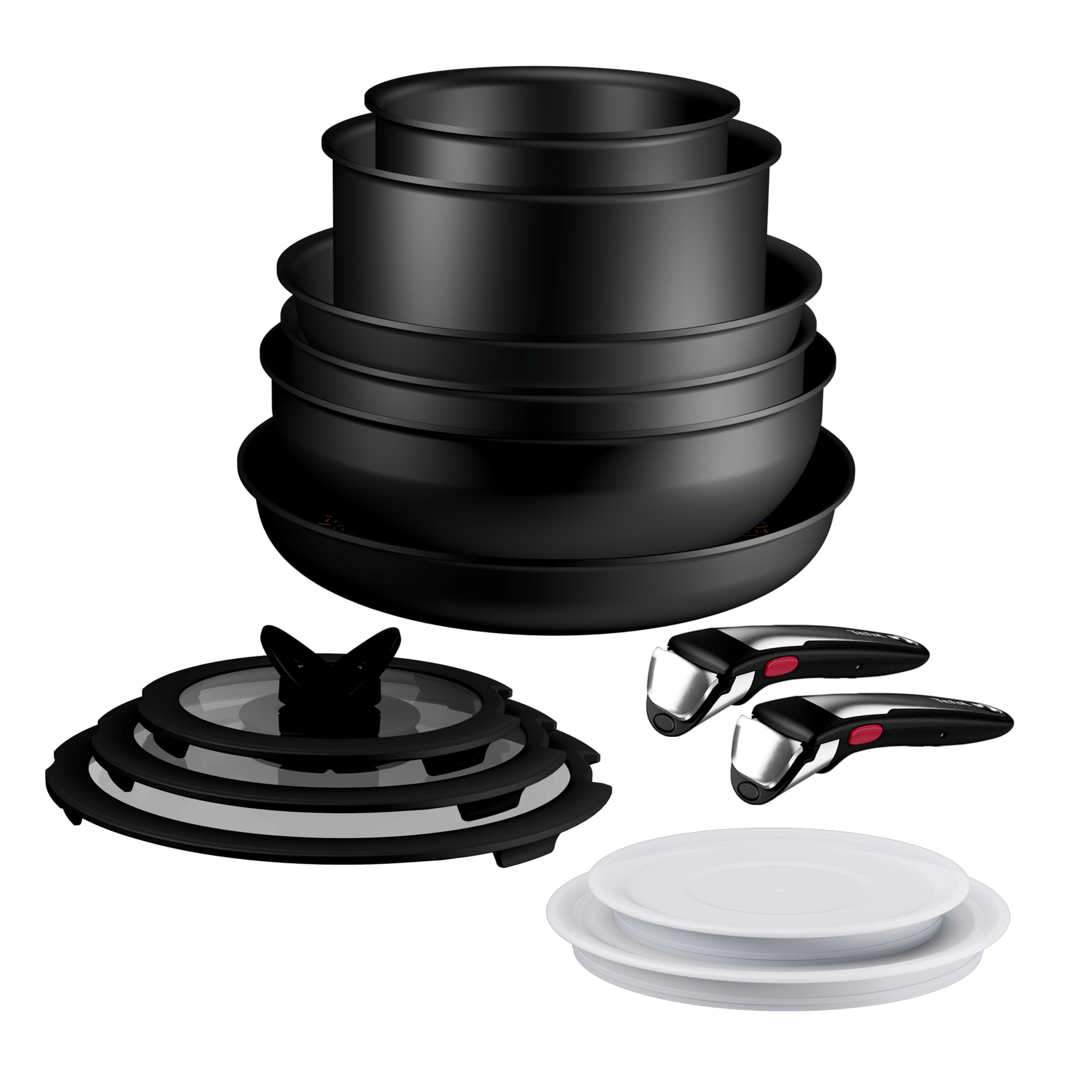 Zestaw naczyń Ingenio Excellence+ 13 elementów, możliwość układania w stos, powłoka nieprzywierająca, kompatybilne z indukcją