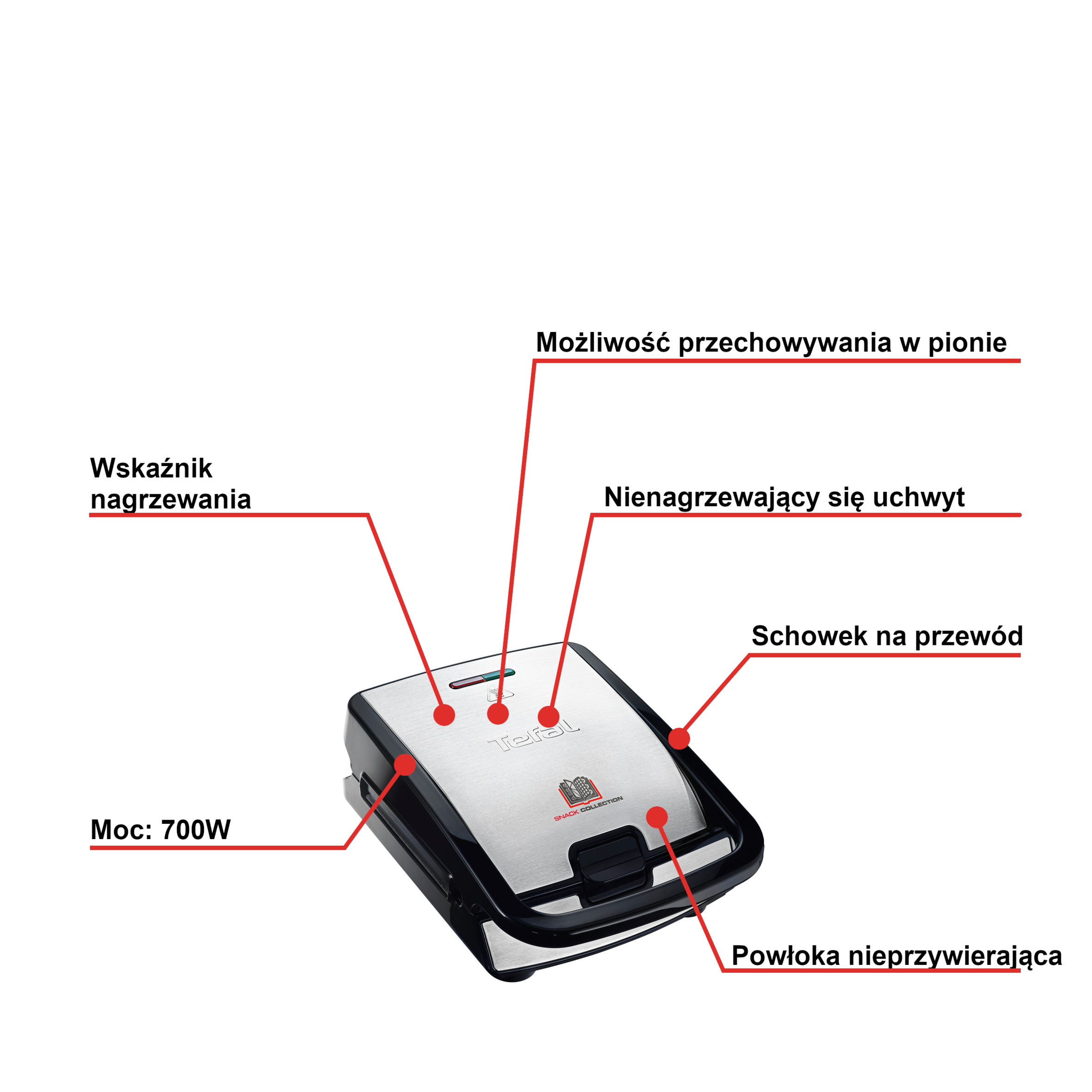 Opiekacz TEFAL SNACK COLLECTION SW852D