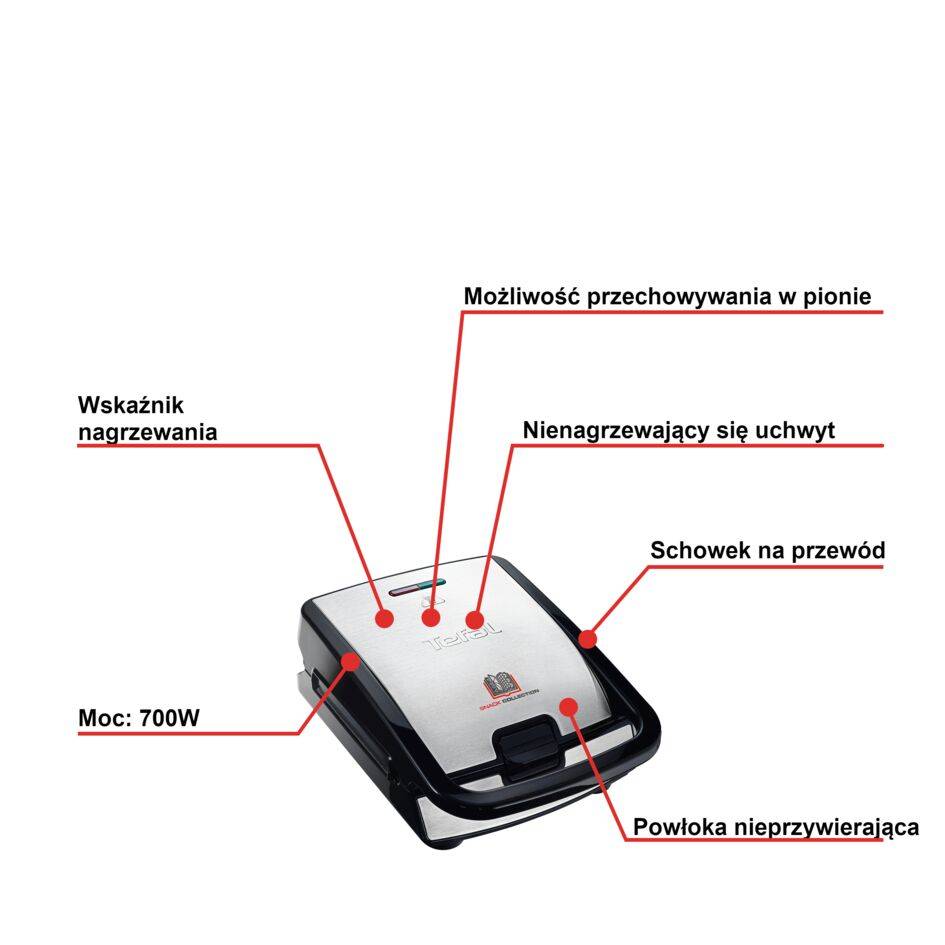 Opiekacz TEFAL SNACK COLLECTION SW852D