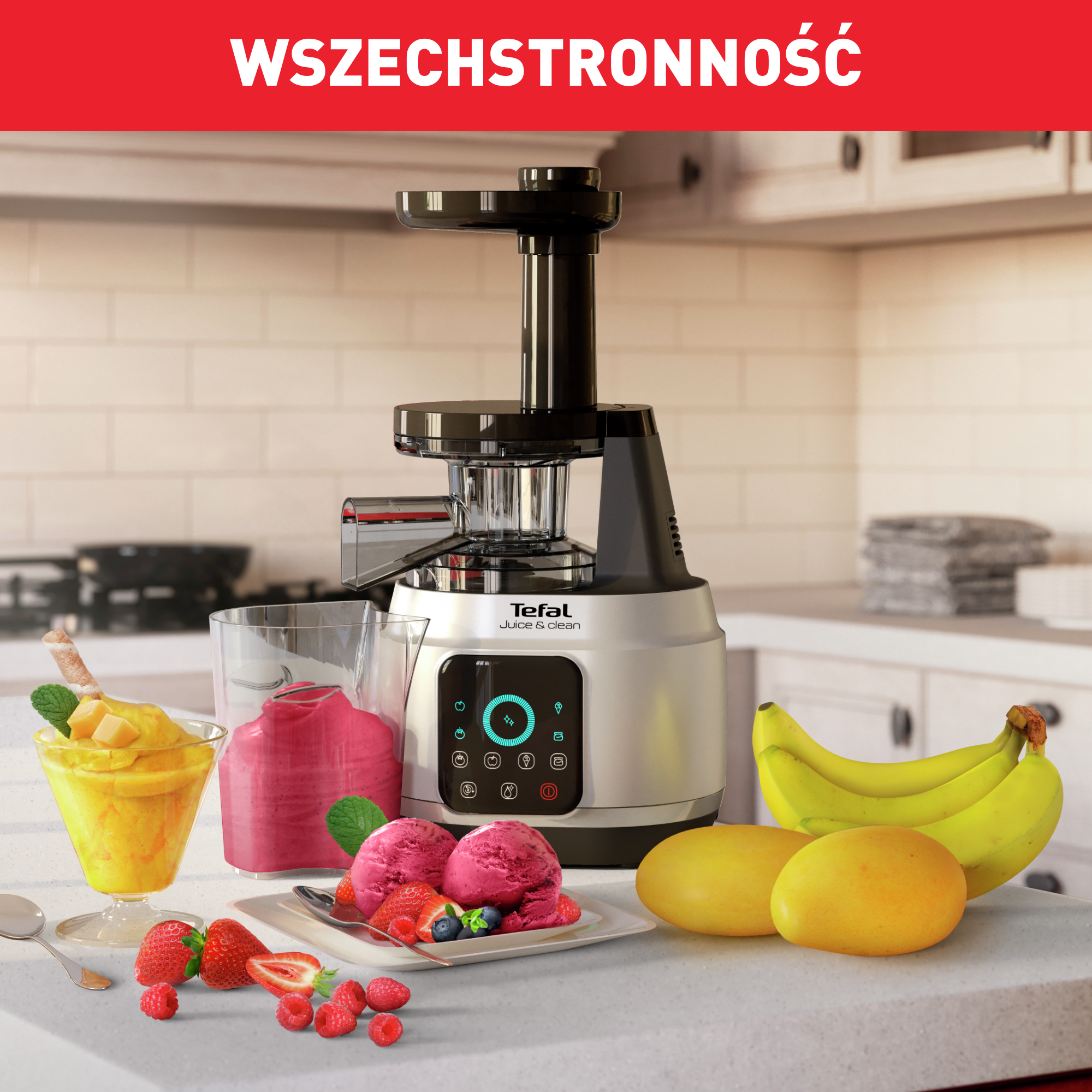 Wyciskarka wolnoobrotowa TEFAL JUICE&CLEAN ZC420E38