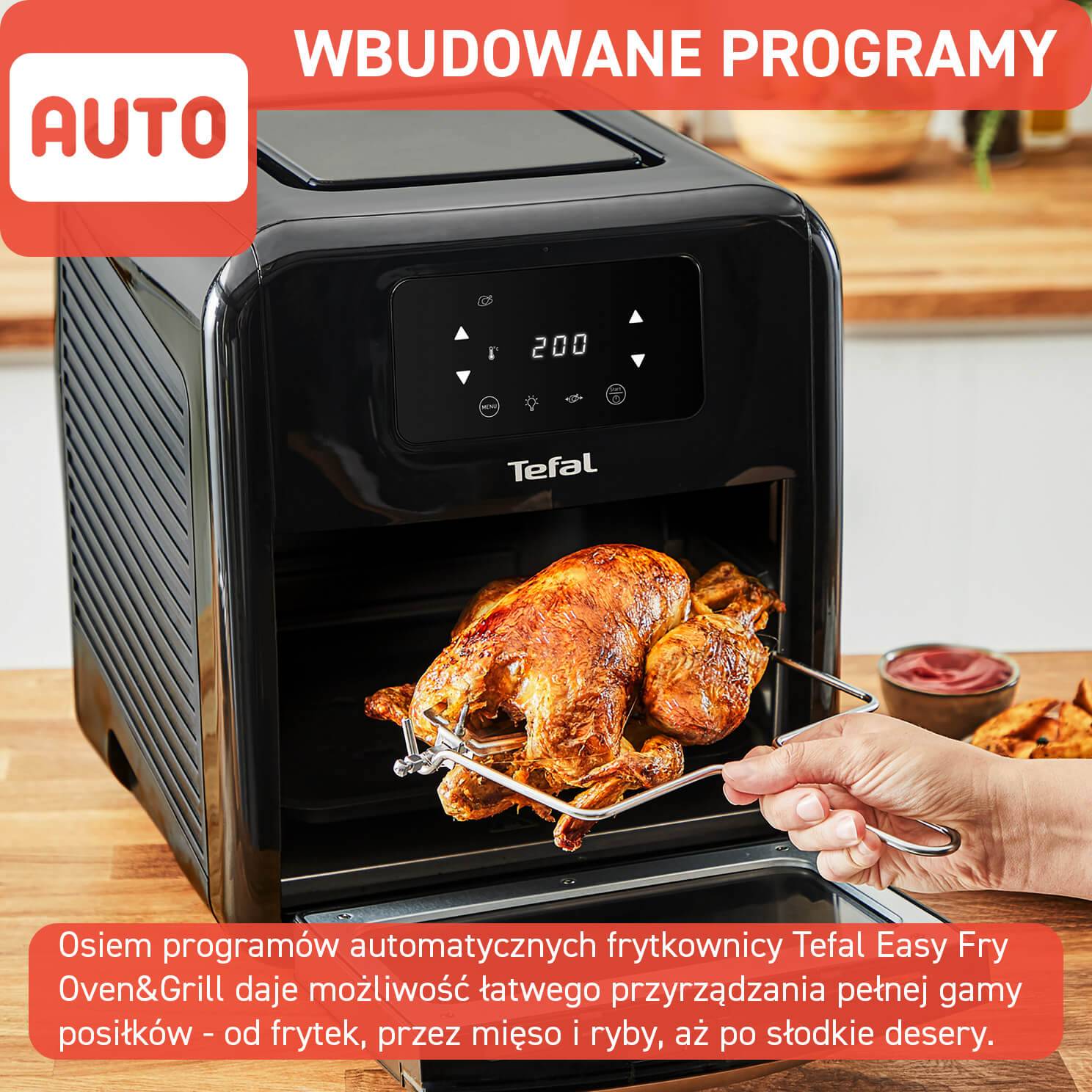 Frytkownica beztłuszczowa Tefal Easy Fry Oven&Grill FW5018, 3w1, pojemność 11 l