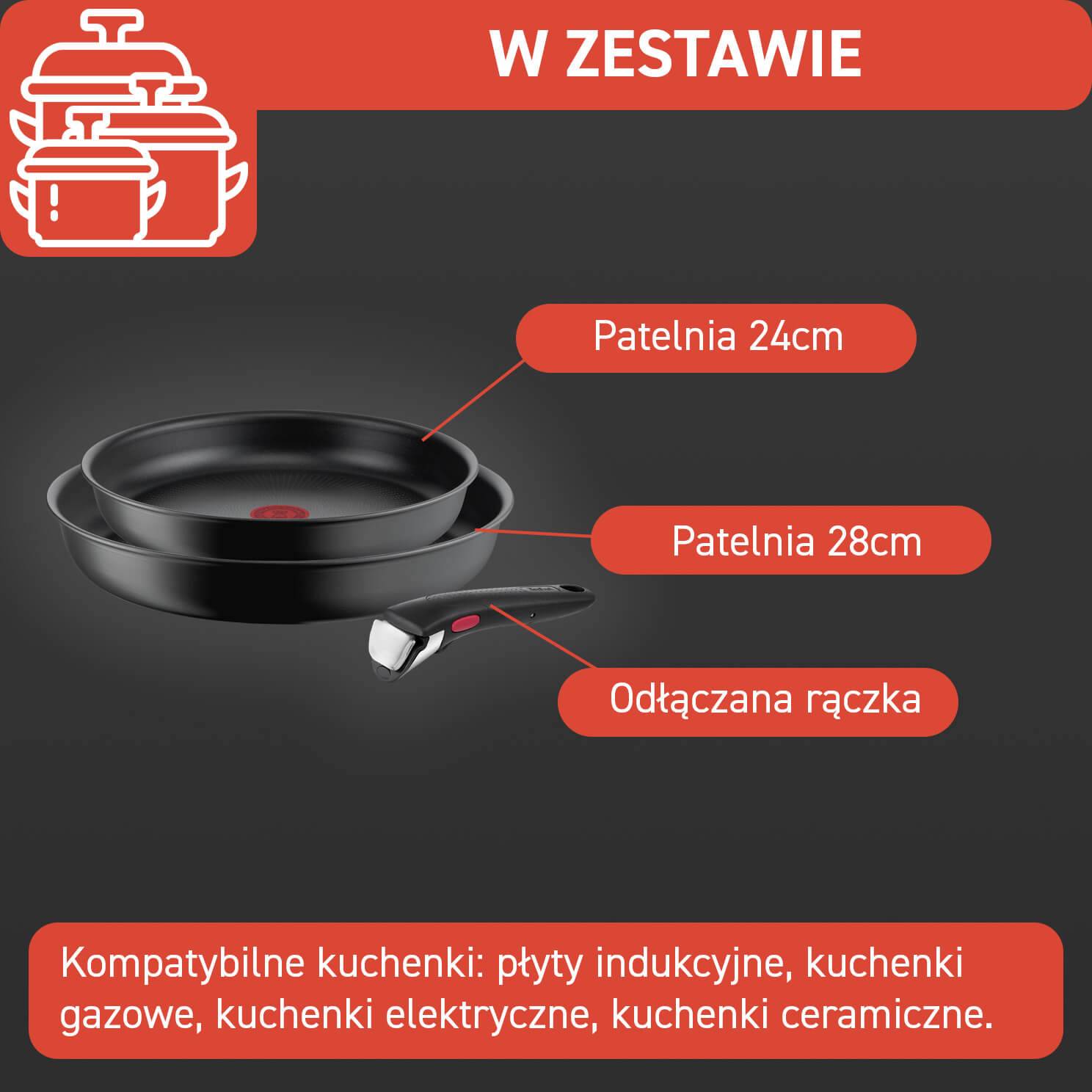 Zestaw patelni TEFAL INGENIO ULTIMATE - 3 elementy