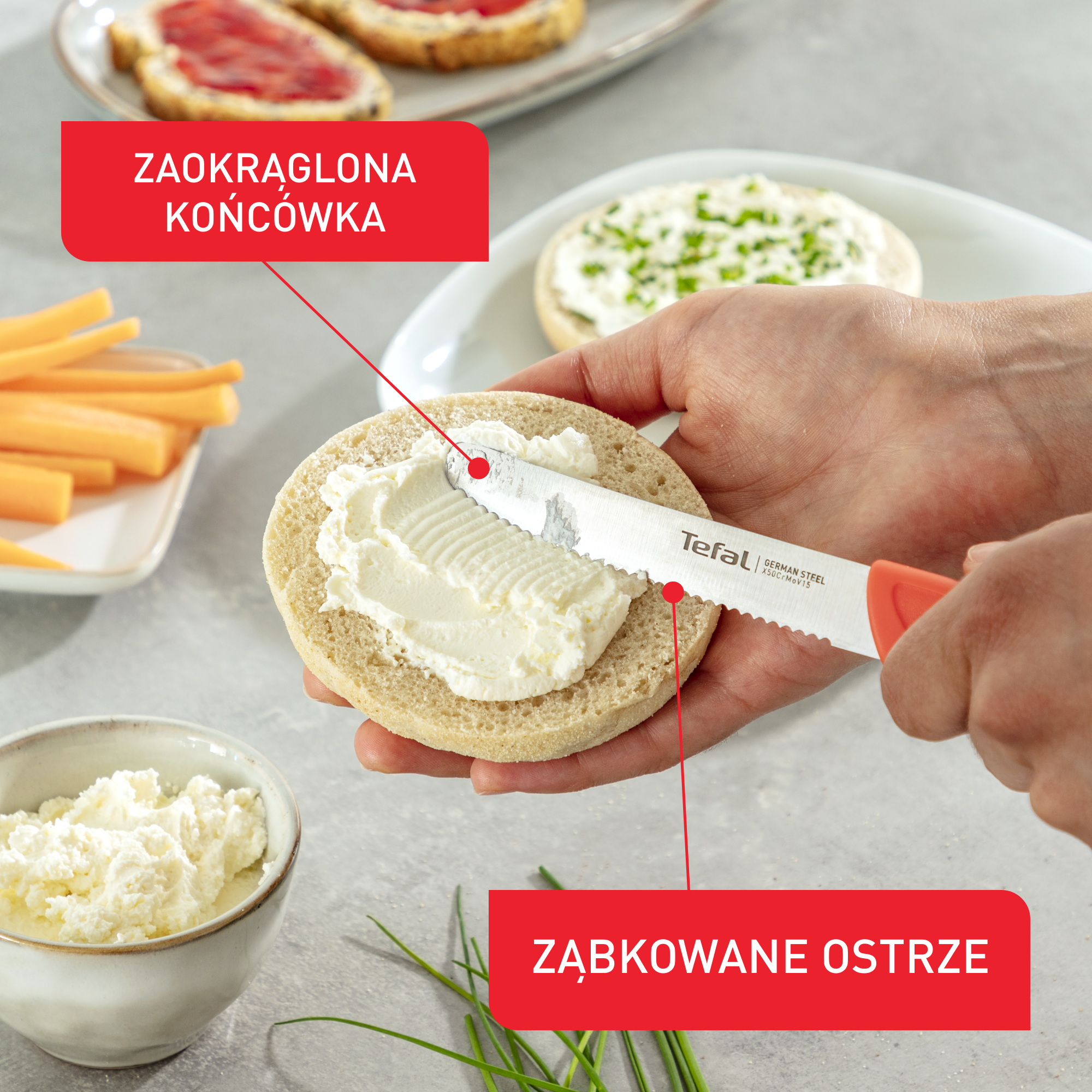 Nóż uniwersalny TEFAL COLOR FOOD 10cm