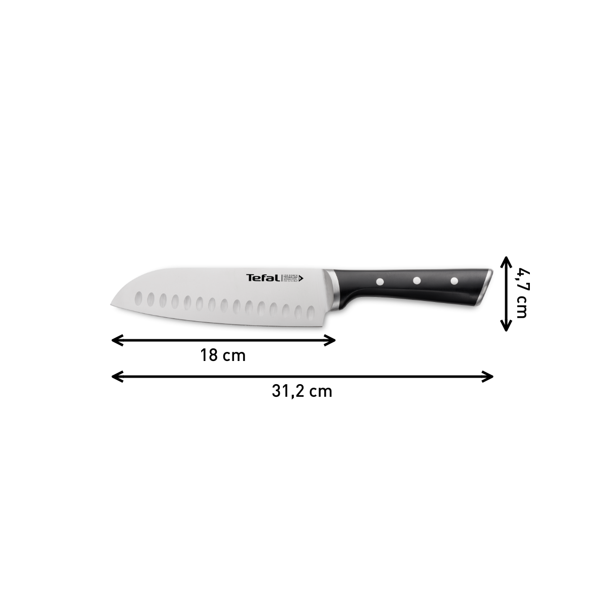 Nóż Santoku Tefal Ice Force 18cm