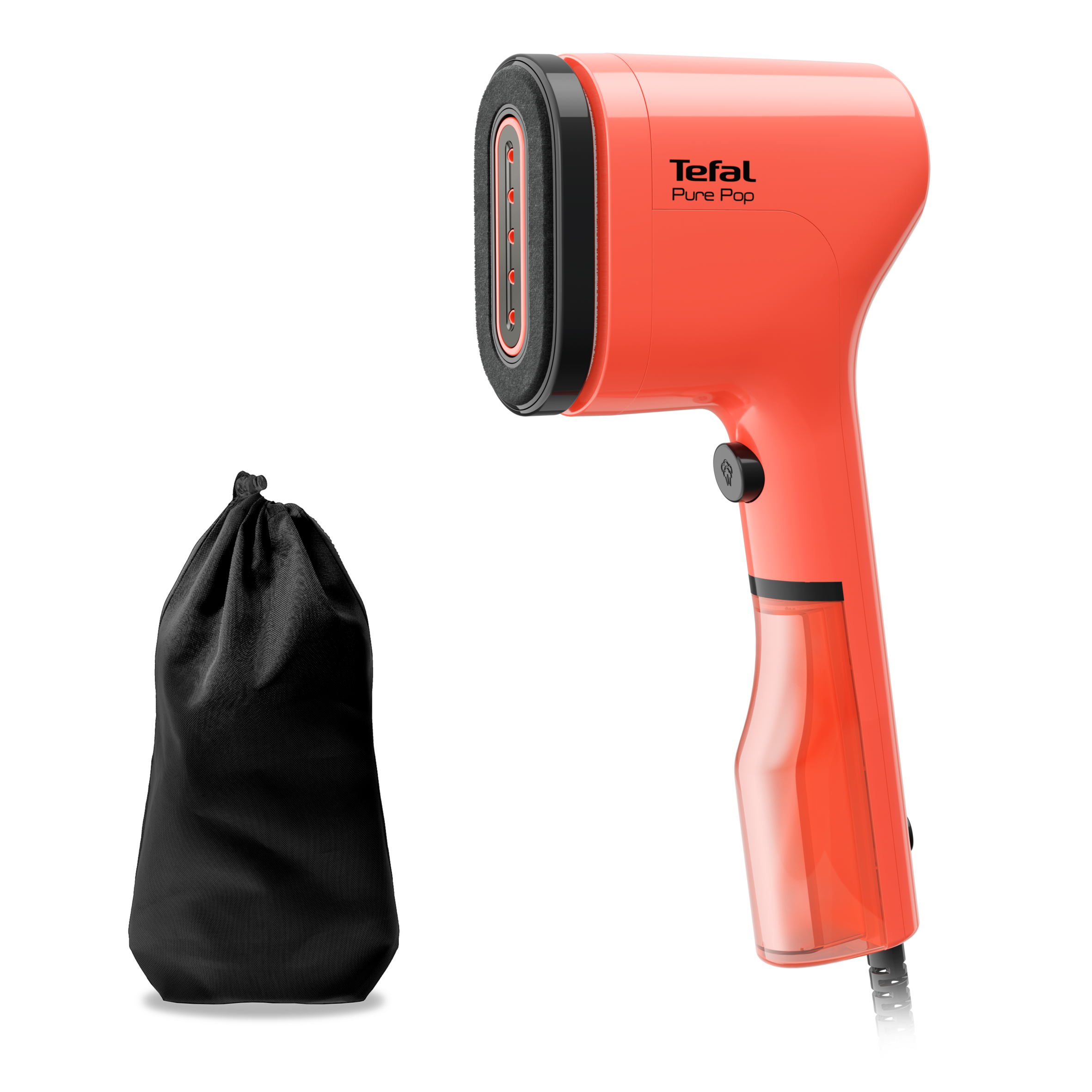 Parownica do ubrań, Tefal Pure Pop, kompaktowa, 1300 W, pomarańczowa