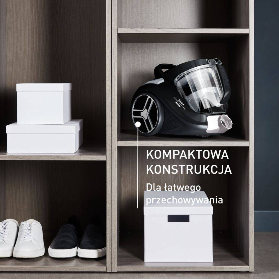 Tefal Compact Power XXL, odkurzacz bezworkowy, 750W, 3-stopniowa filtracja, 2,5 l