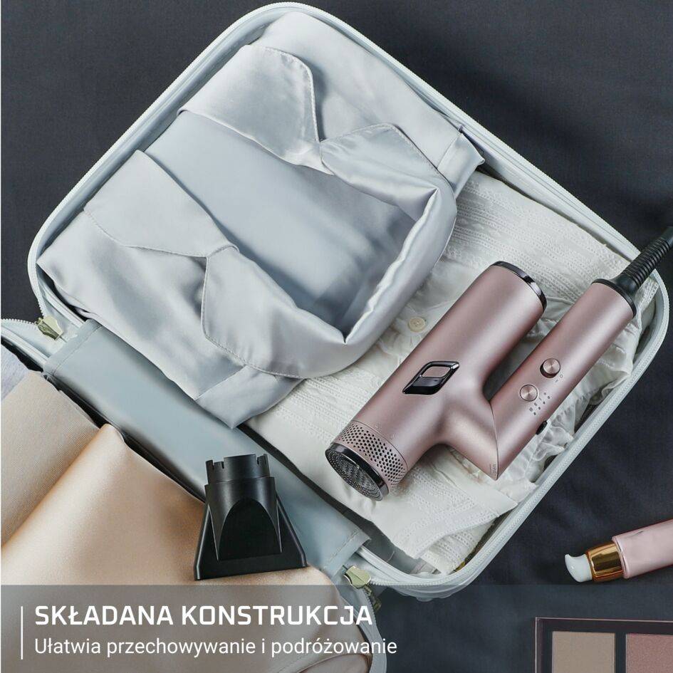 Składana suszarka do włosów,Rowenta Nano, kompaktowa, jonizacja, 3 poziomy