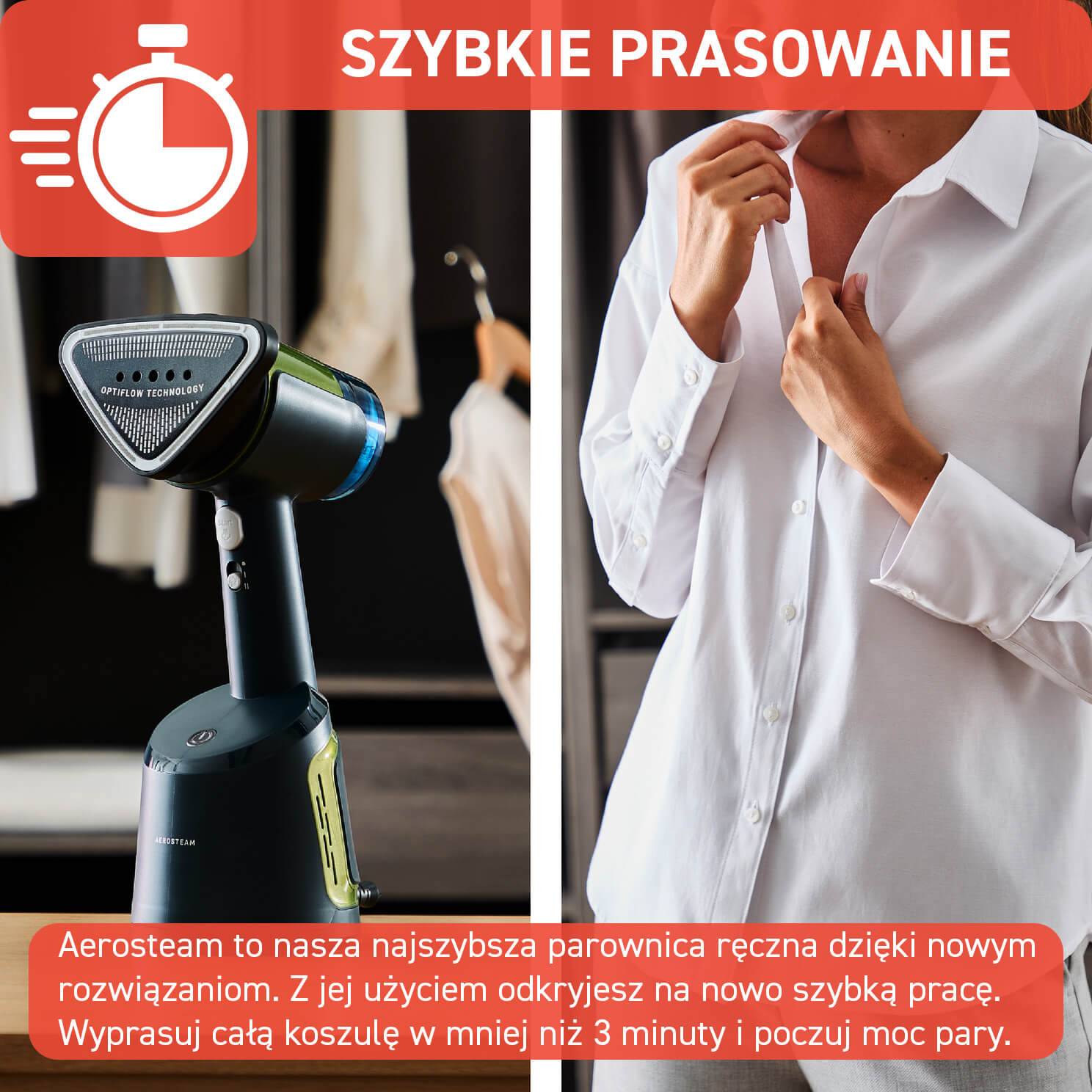 Parownica do ubrań Tefal AeroSteam DT9810 1400W