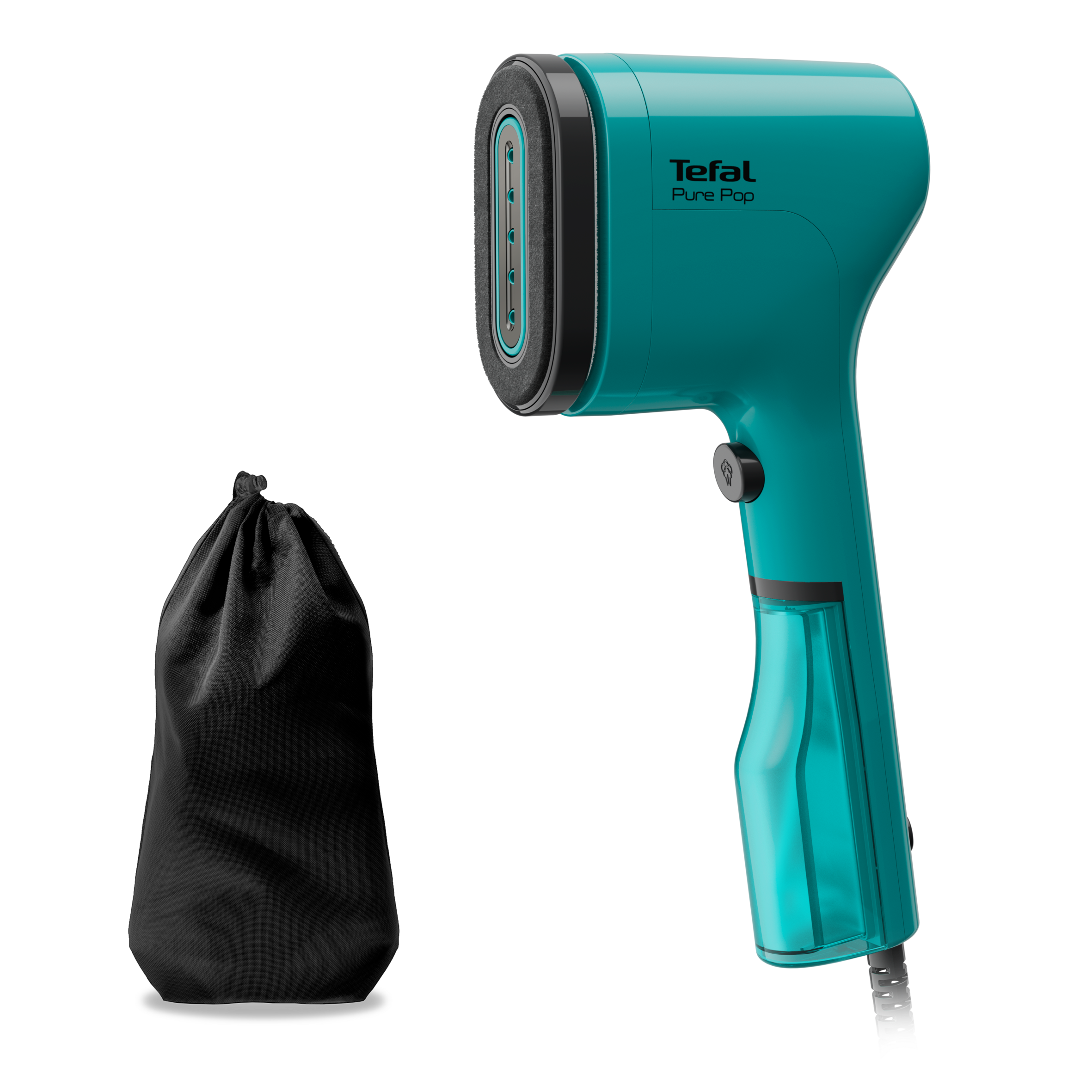 Parownica do ubrań, Tefal Pure Pop, kompaktowa, 1300 W, turkusowa