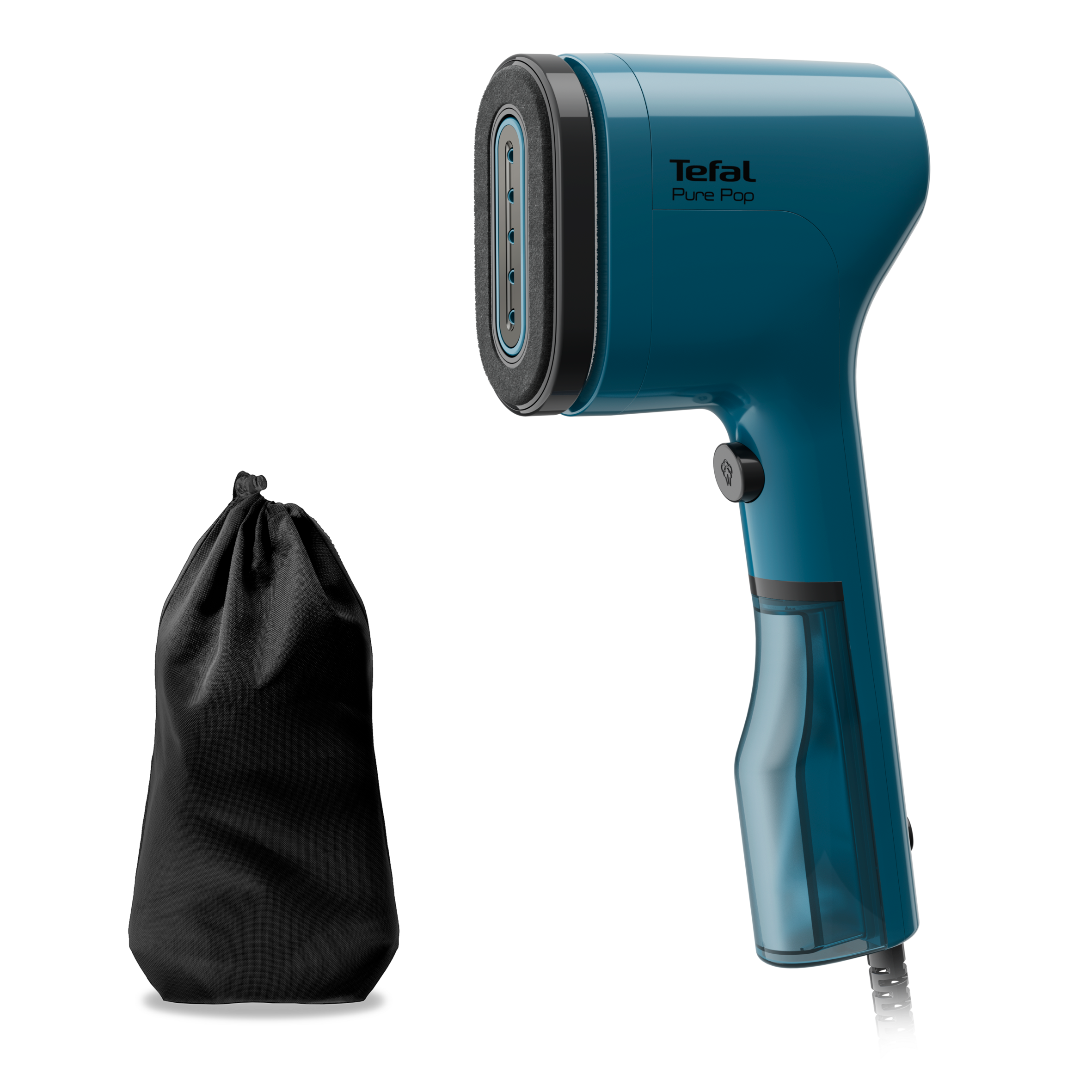 Parownica do ubrań, Tefal Pure Pop, kompaktowa, 1300 W, granatowa