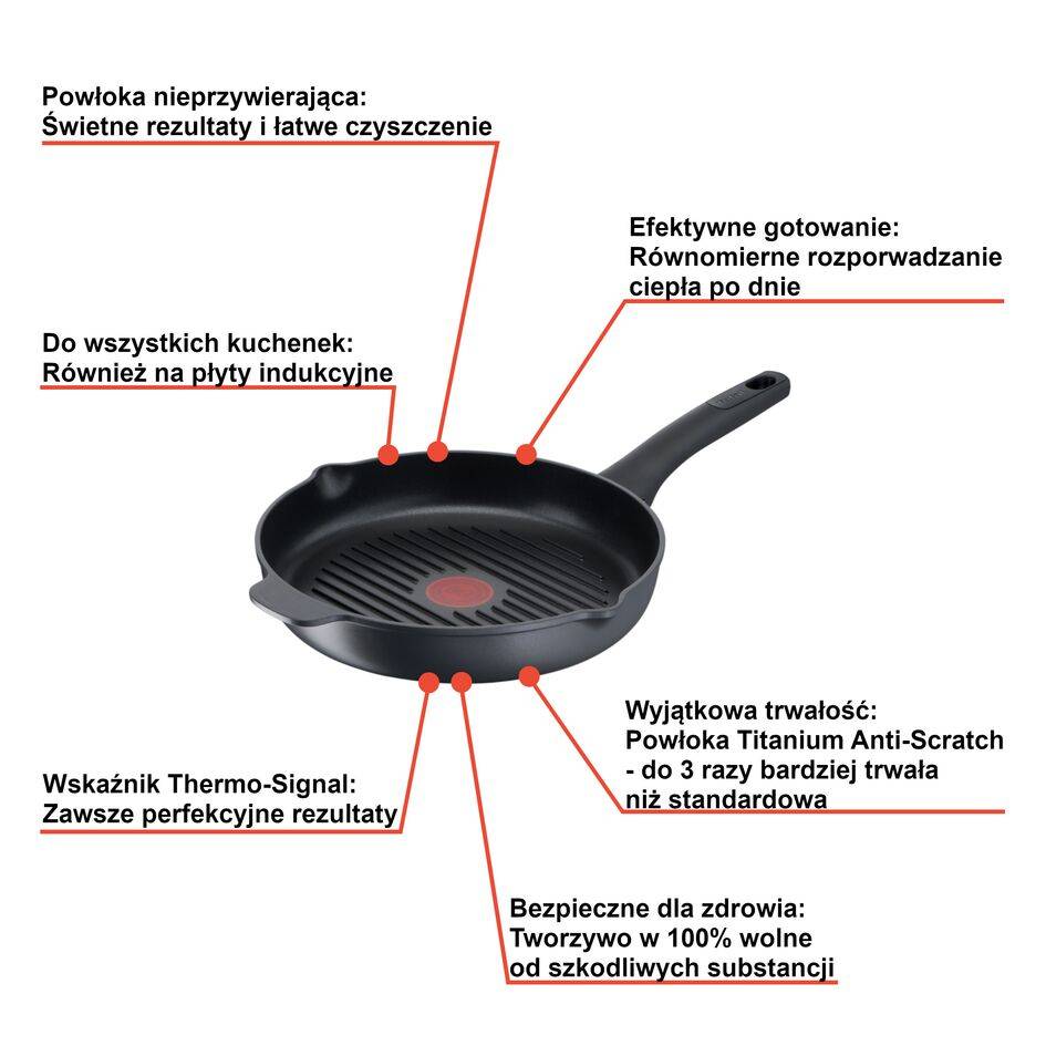 Patelnia grillowa TEFAL ULTIMATE 26cm