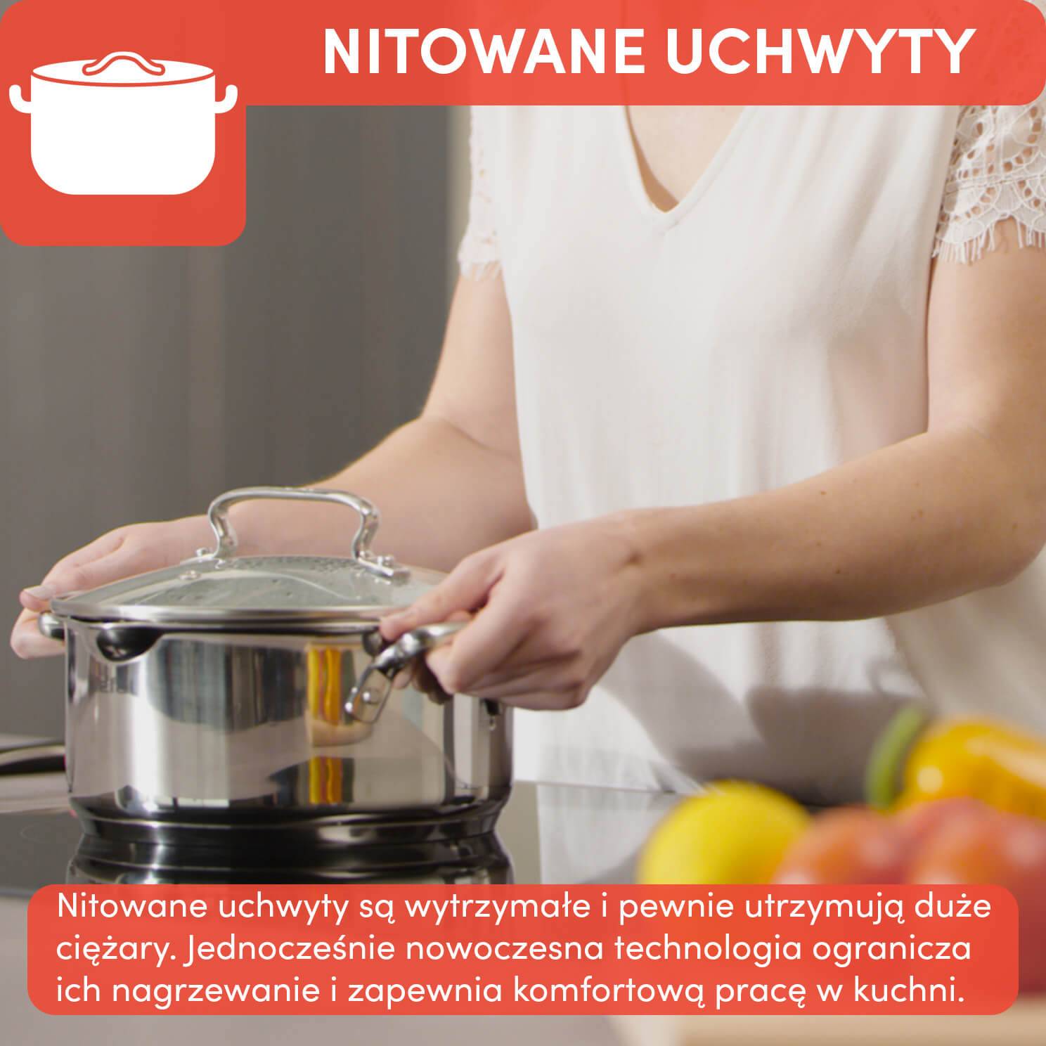 Zestaw garnków, Tefal Duetto+, 7 elementów, stal nierdzewna, pokrywki