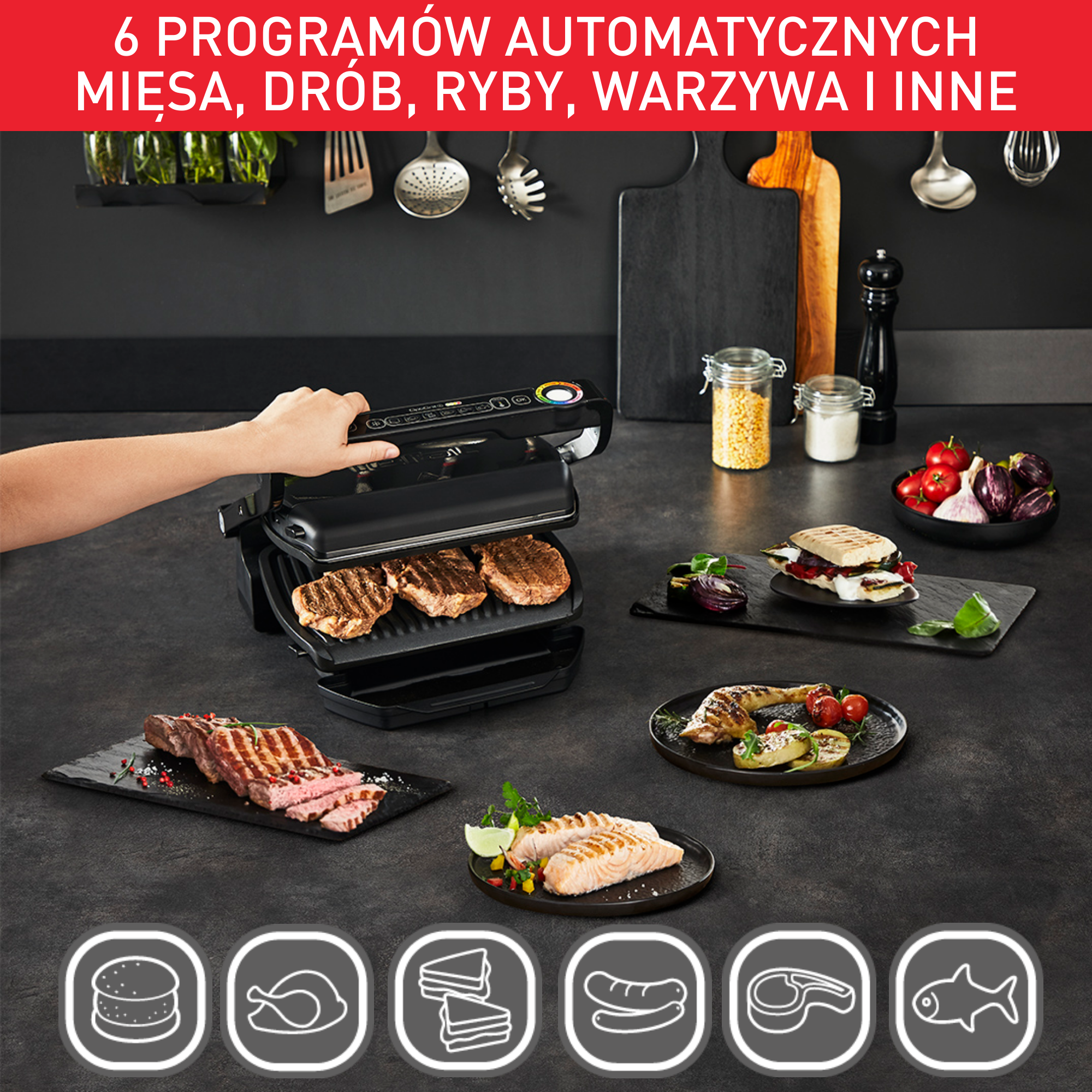 Grill elektryczny TEFAL OPTIGRILL+ SNACKING&BAKING GC7148