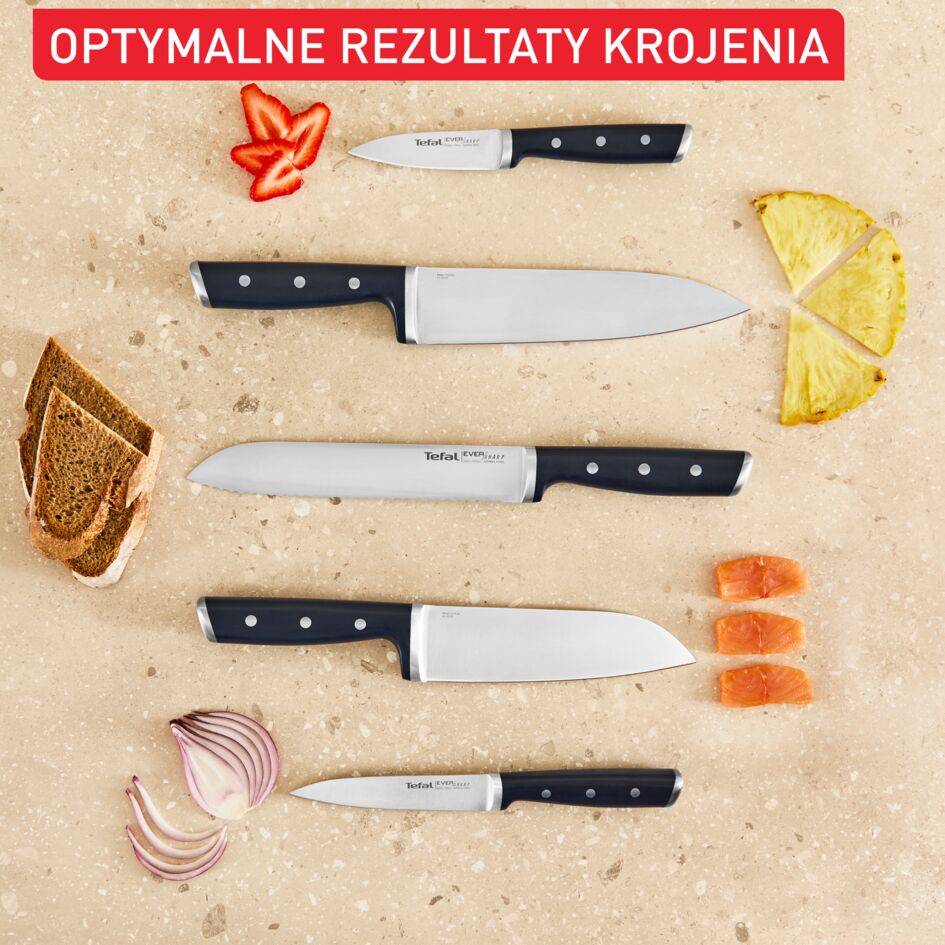 EverSharp 5-elementowy zestaw noży i blok na noże ze wbudowaną ostrzałką