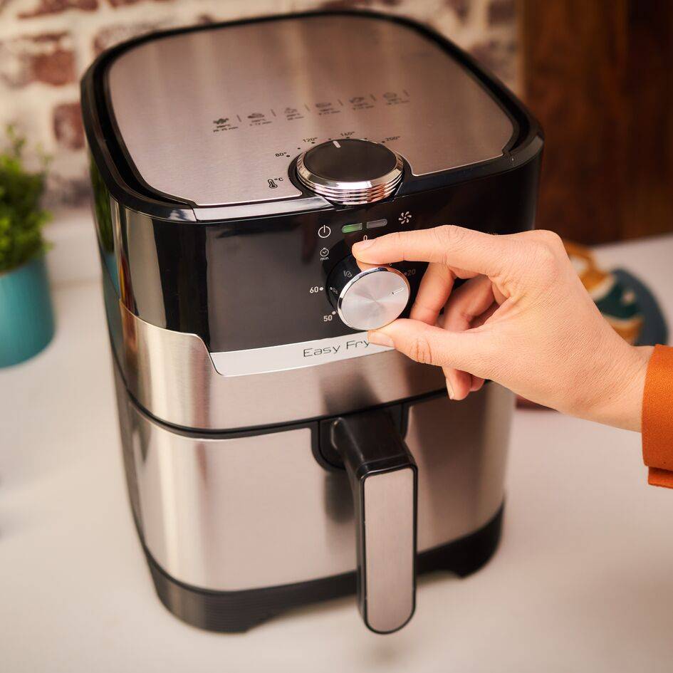 Frytkownica beztłuszczowa, Tefal Easy Fry&Grill EY501D, pojemność 4,6 l, funkcja grilla