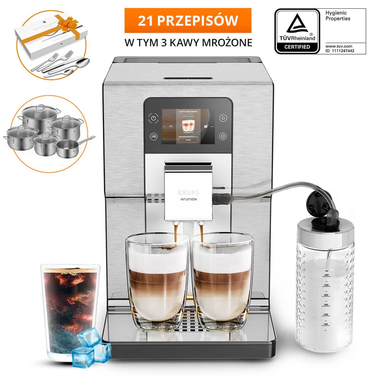 Ekspres automatyczny do kawy KRUPS INTUITION EXPERIENCE+ EA877D (stal/grafit)