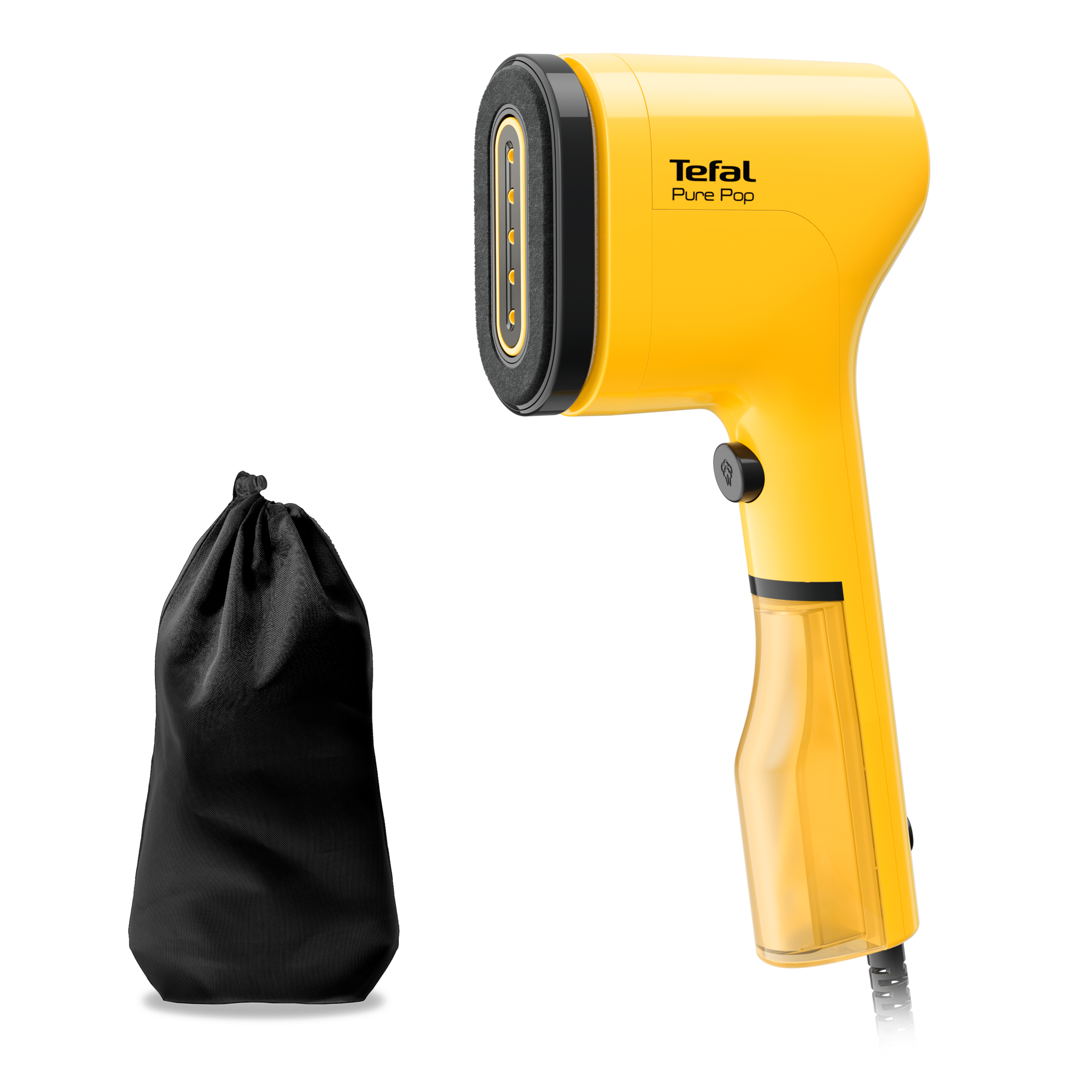 Parownica do ubrań, Tefal Pure Pop, kompaktowa, 1300 W, żółta
