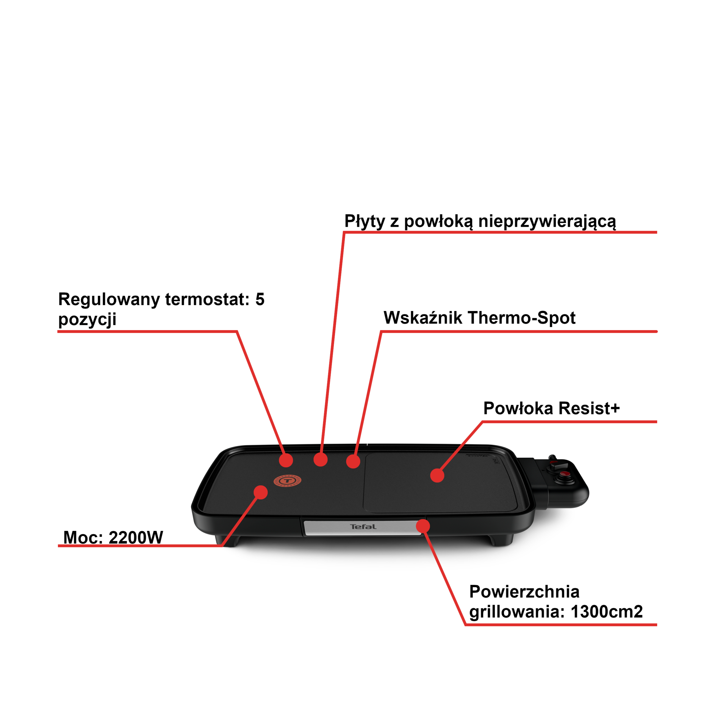 Grill elektryczny plancha TEFAL BOOSTER CB6418