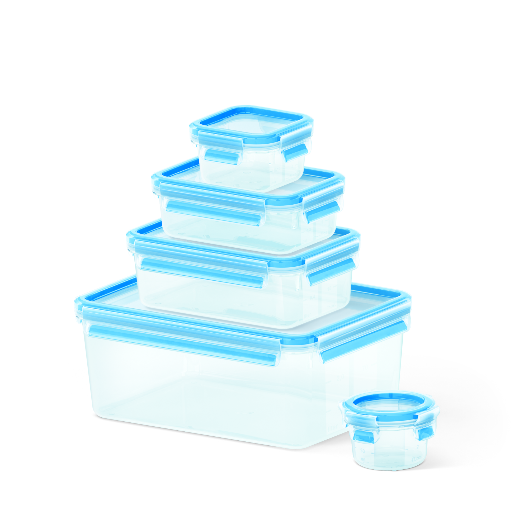 Zestaw pojemników lunchbox TEFAL MASTERSEAL 0,15/0,25/0,55/1/3,7l